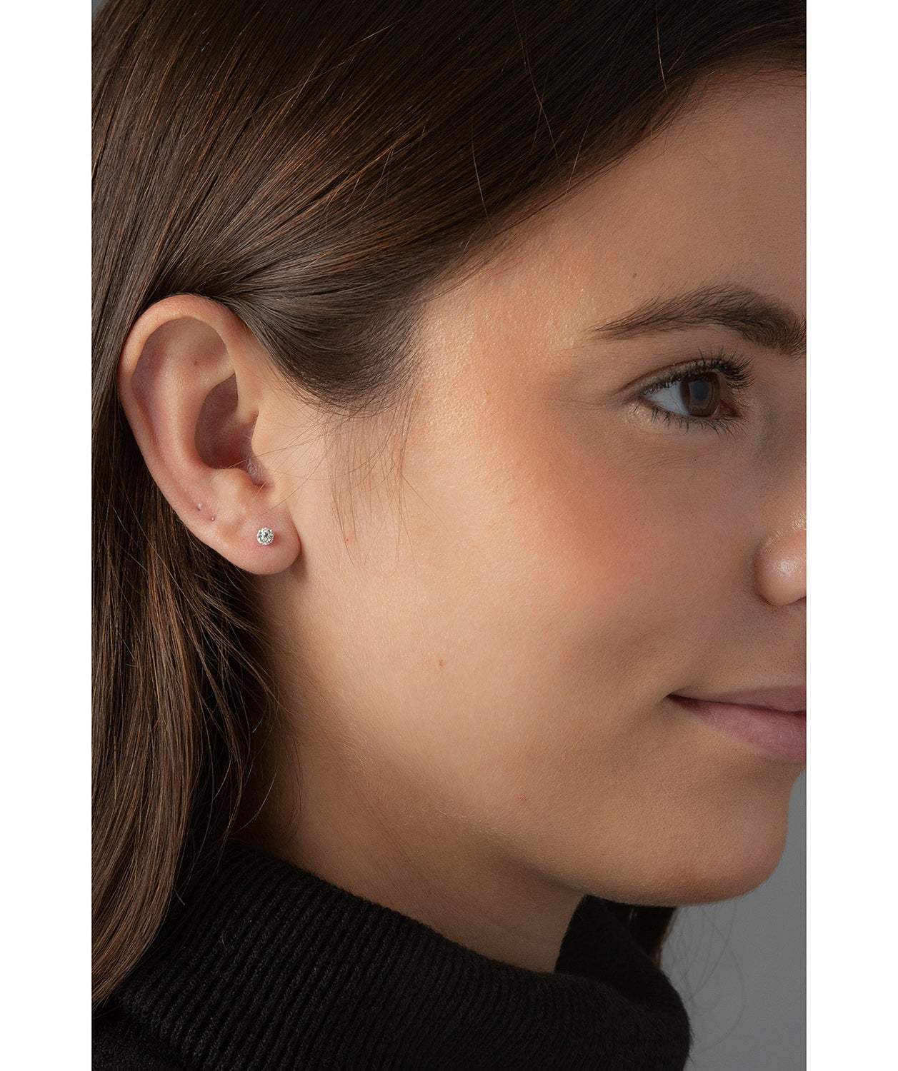 'Chesa' Sterling Silver & Cubic Zirconia Stud Earrings image 2