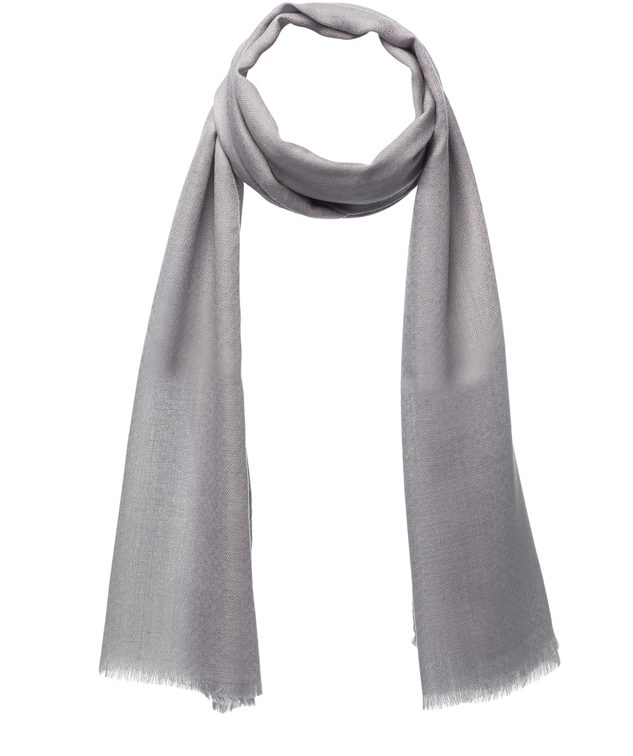 100% Cashmere Scarf Coloured Grey