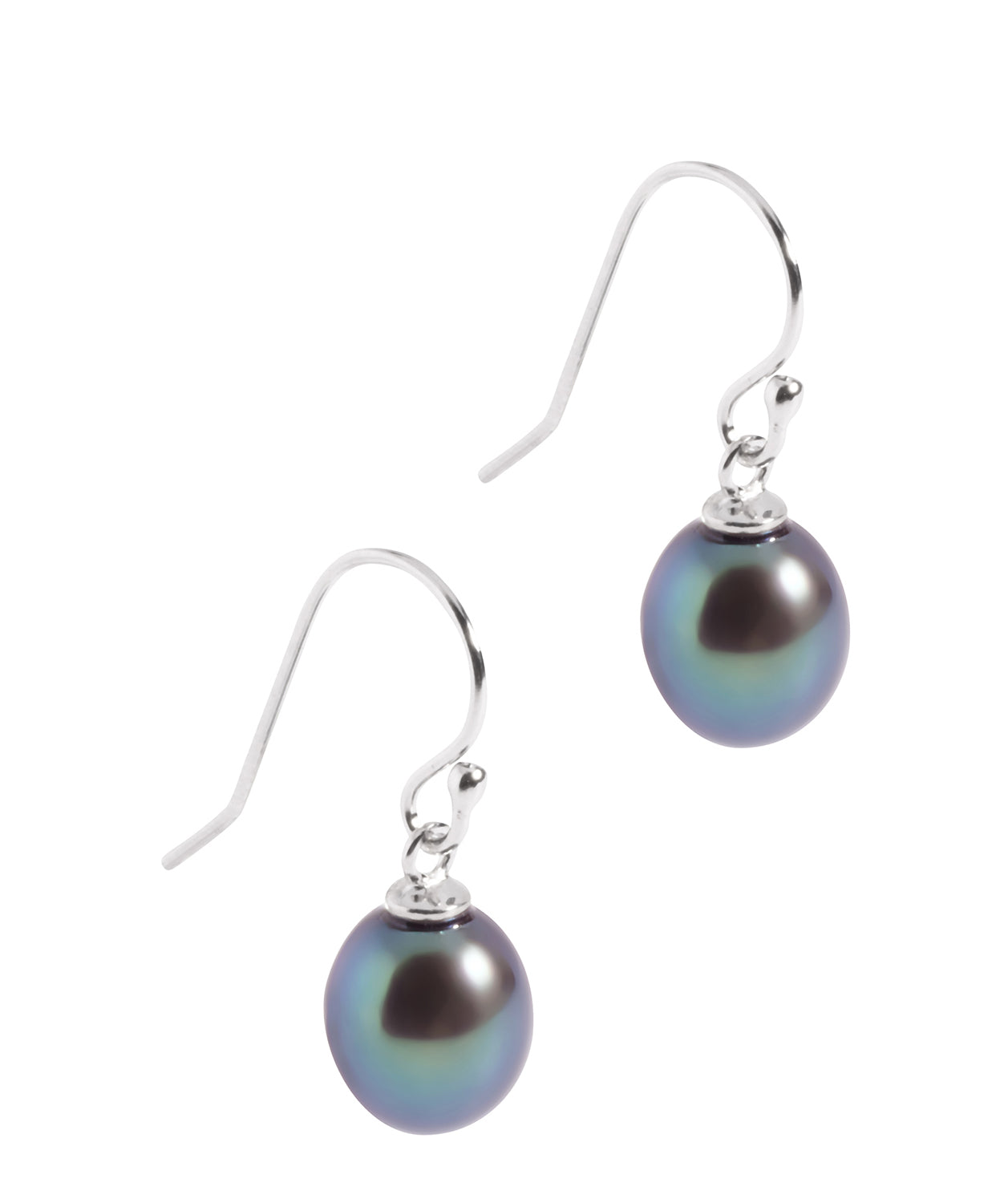 'Jean' Peacock Pearl & Sterling Silver Drop Earrings image 1