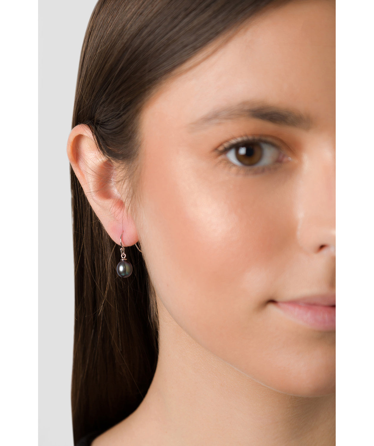 'Jean' Peacock Pearl & Sterling Silver Drop Earrings image 2