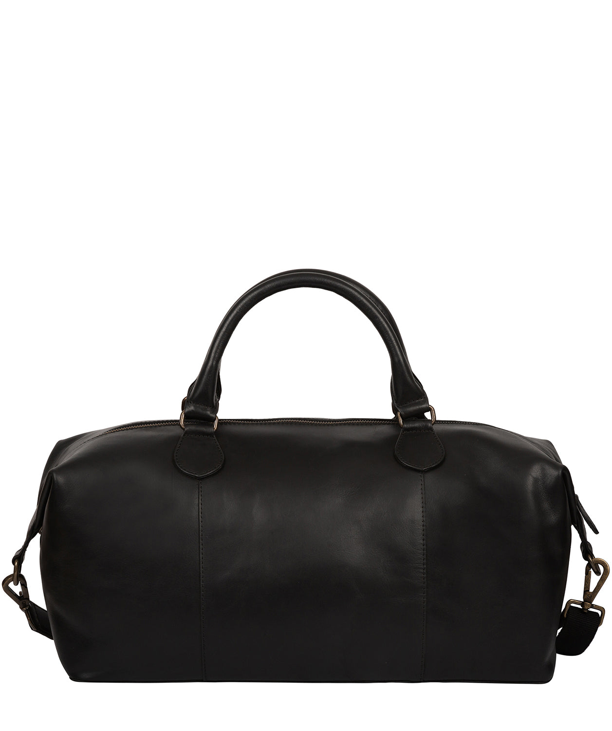 'Excursion' Black Leather Holdall