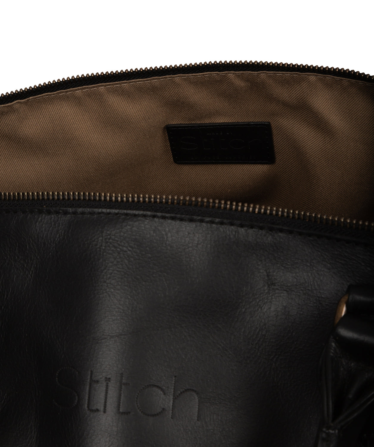 'Excursion' Black Leather Holdall