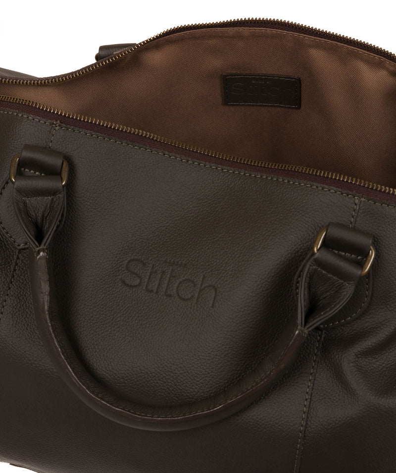 'Excursion' Dark Brown Leather Holdall image 4