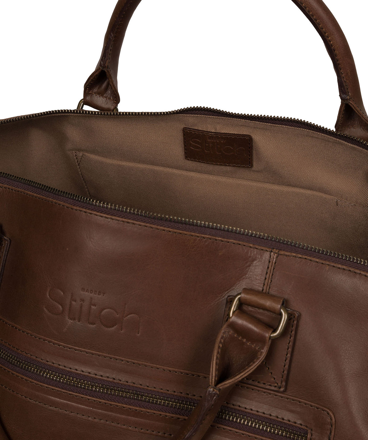 'Shuttle' Walnut Leather Holdall image 4