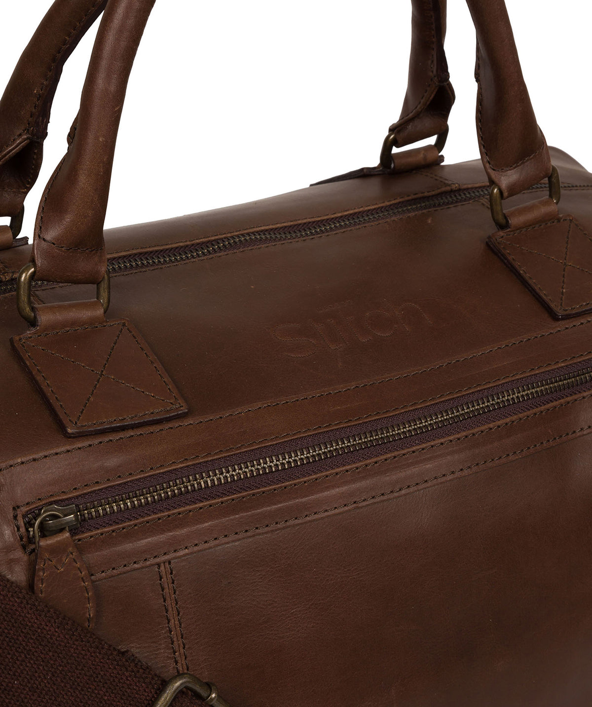'Shuttle' Walnut Leather Holdall image 6
