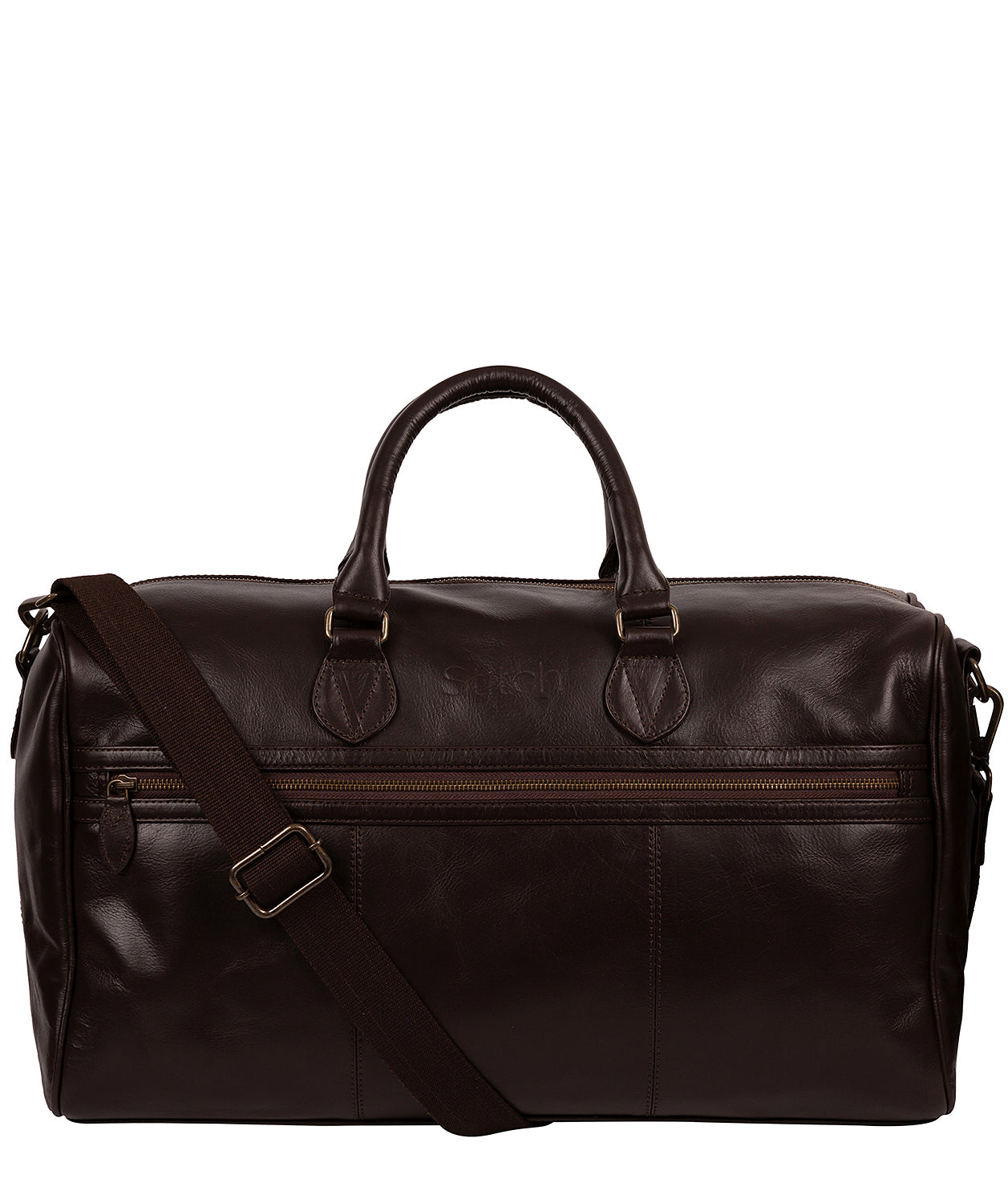 'Aviator' Cocoa Leather Holdall