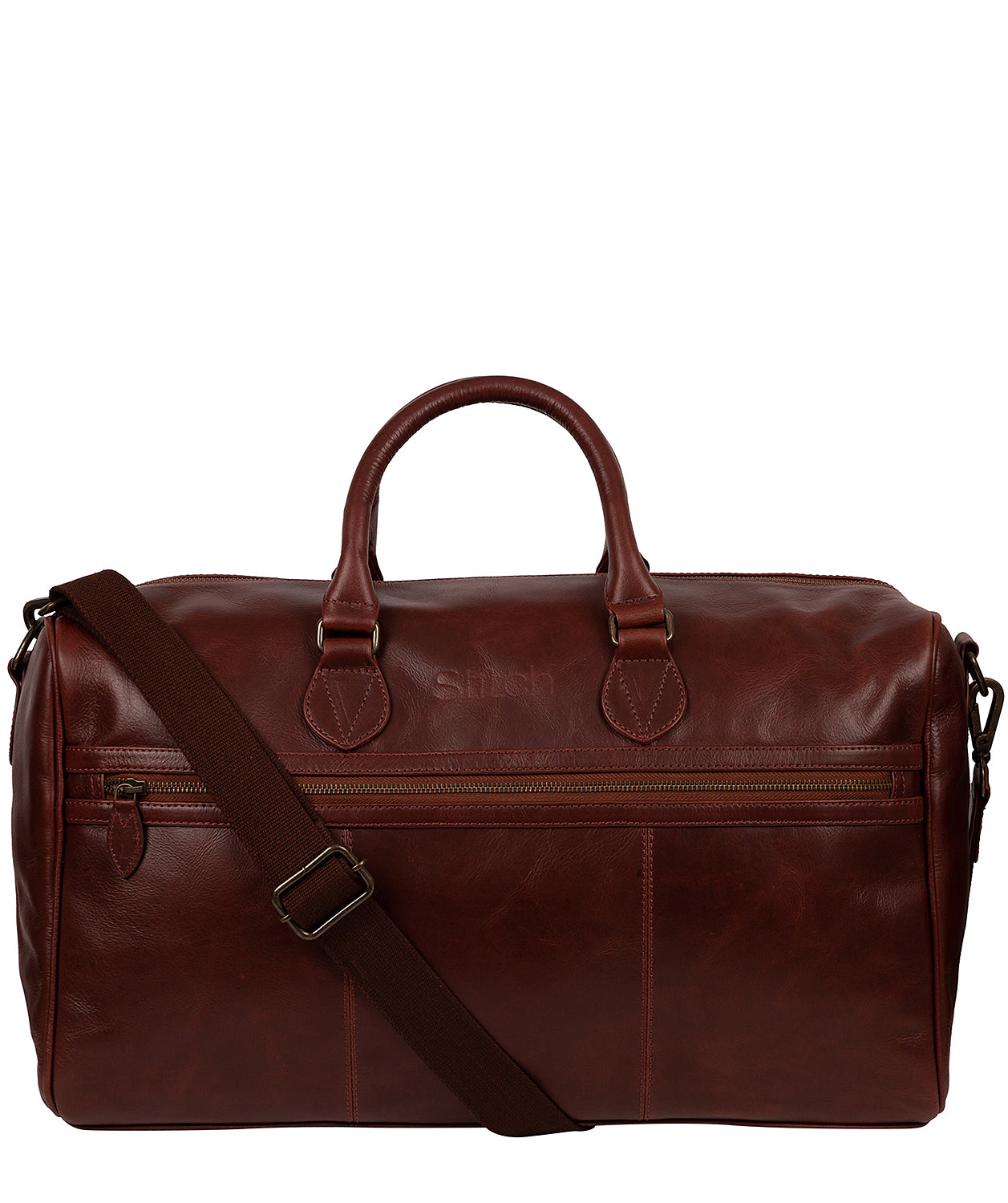 'Aviator' Dark Chestnut Leather Holdall