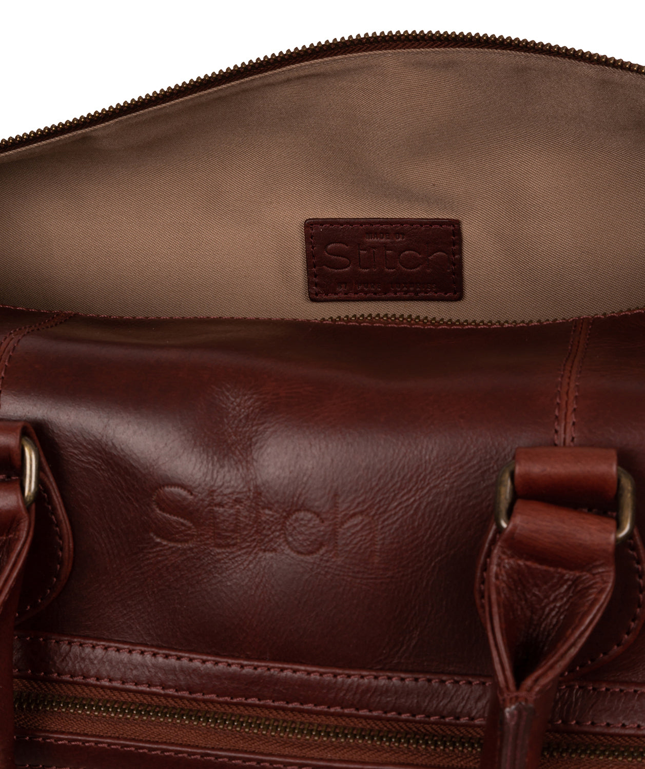 'Aviator' Dark Chestnut Leather Holdall