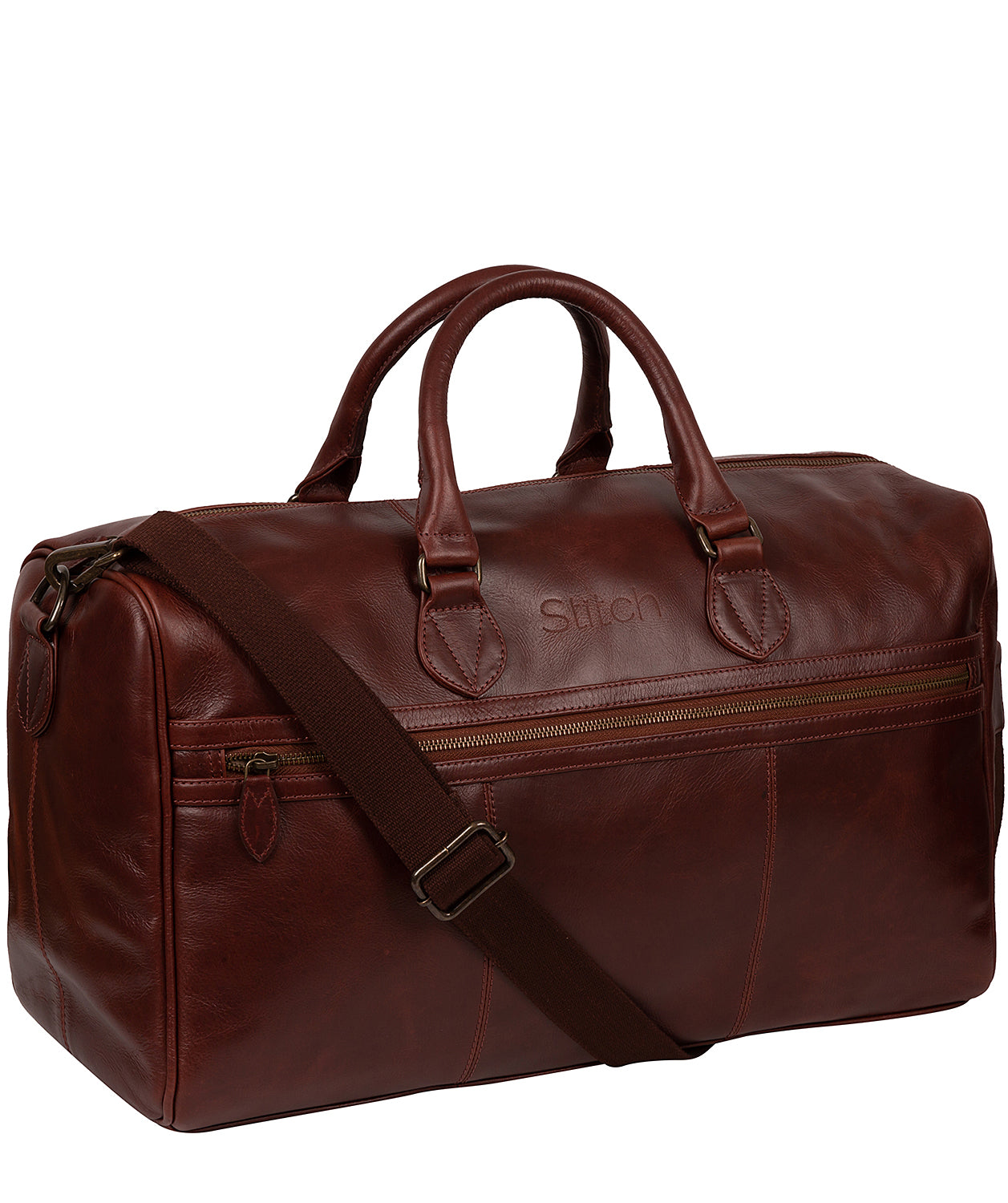 'Aviator' Dark Chestnut Leather Holdall