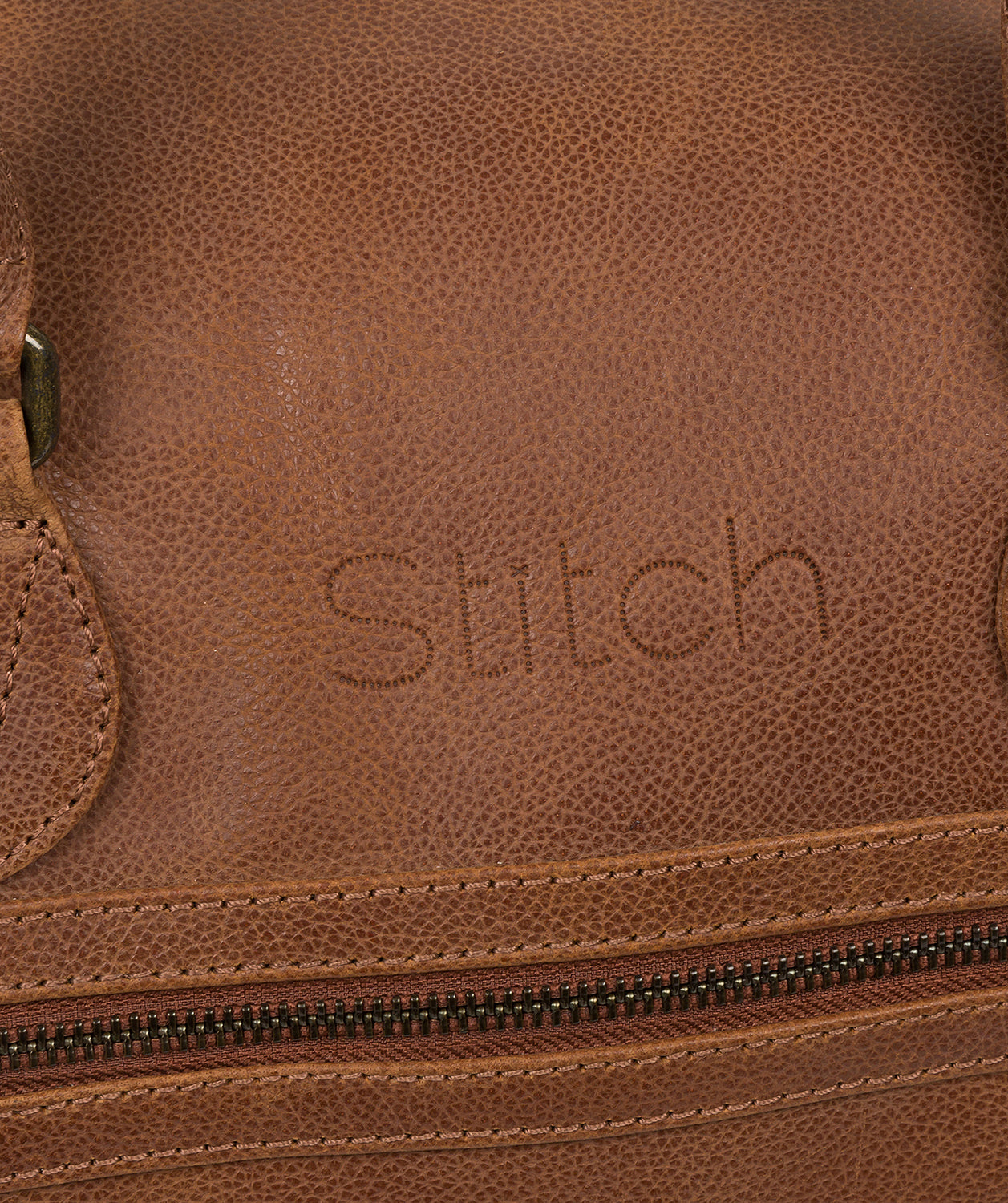 'Aviator' Hazelnut Leather Holdall