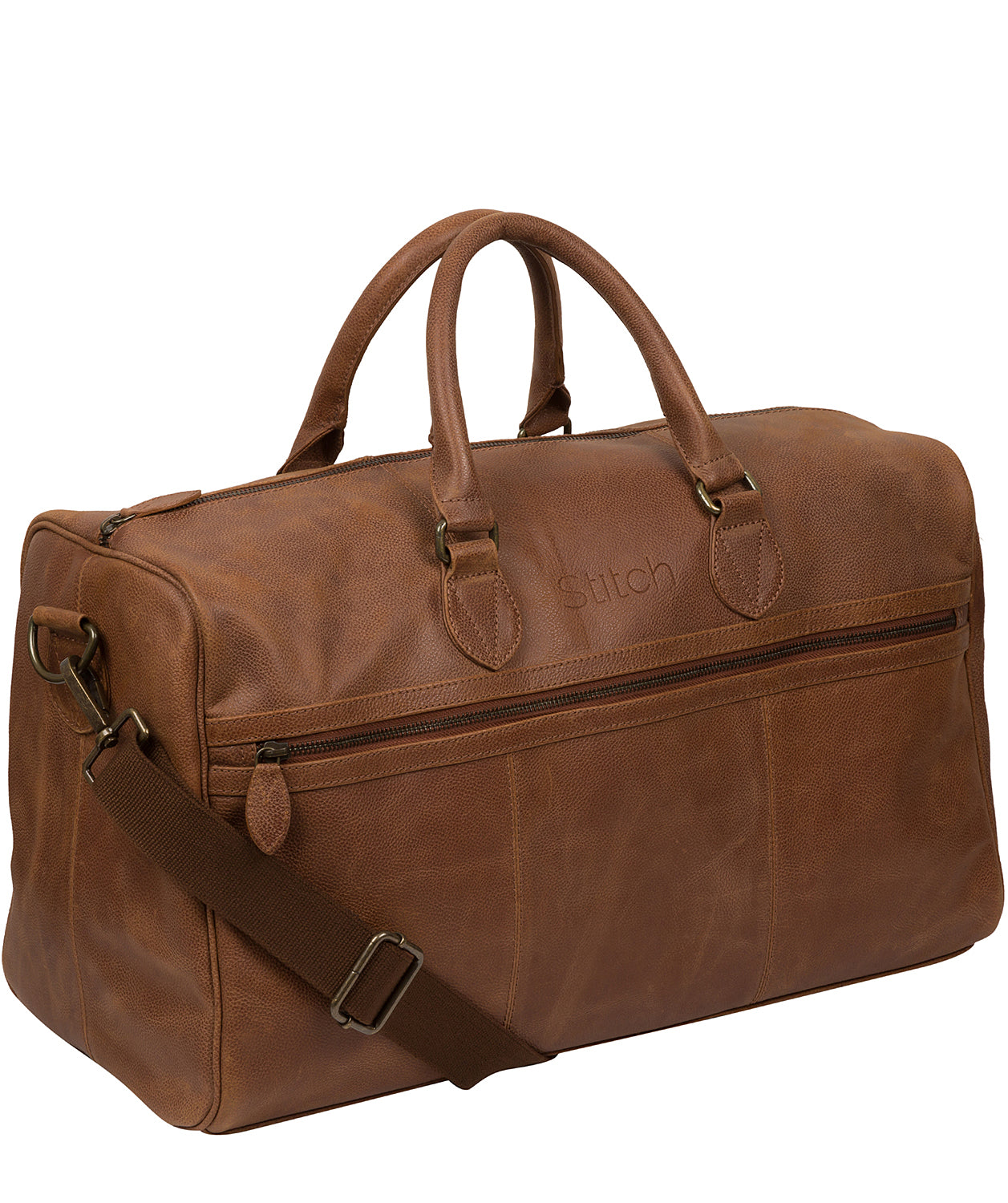 'Aviator' Hazelnut Leather Holdall