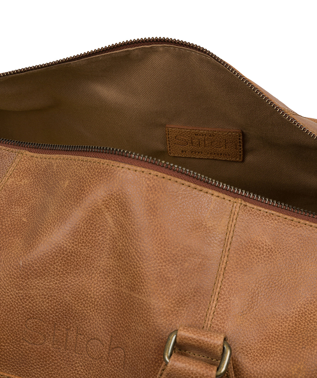 'Aviator' Pecan Leather Holdall