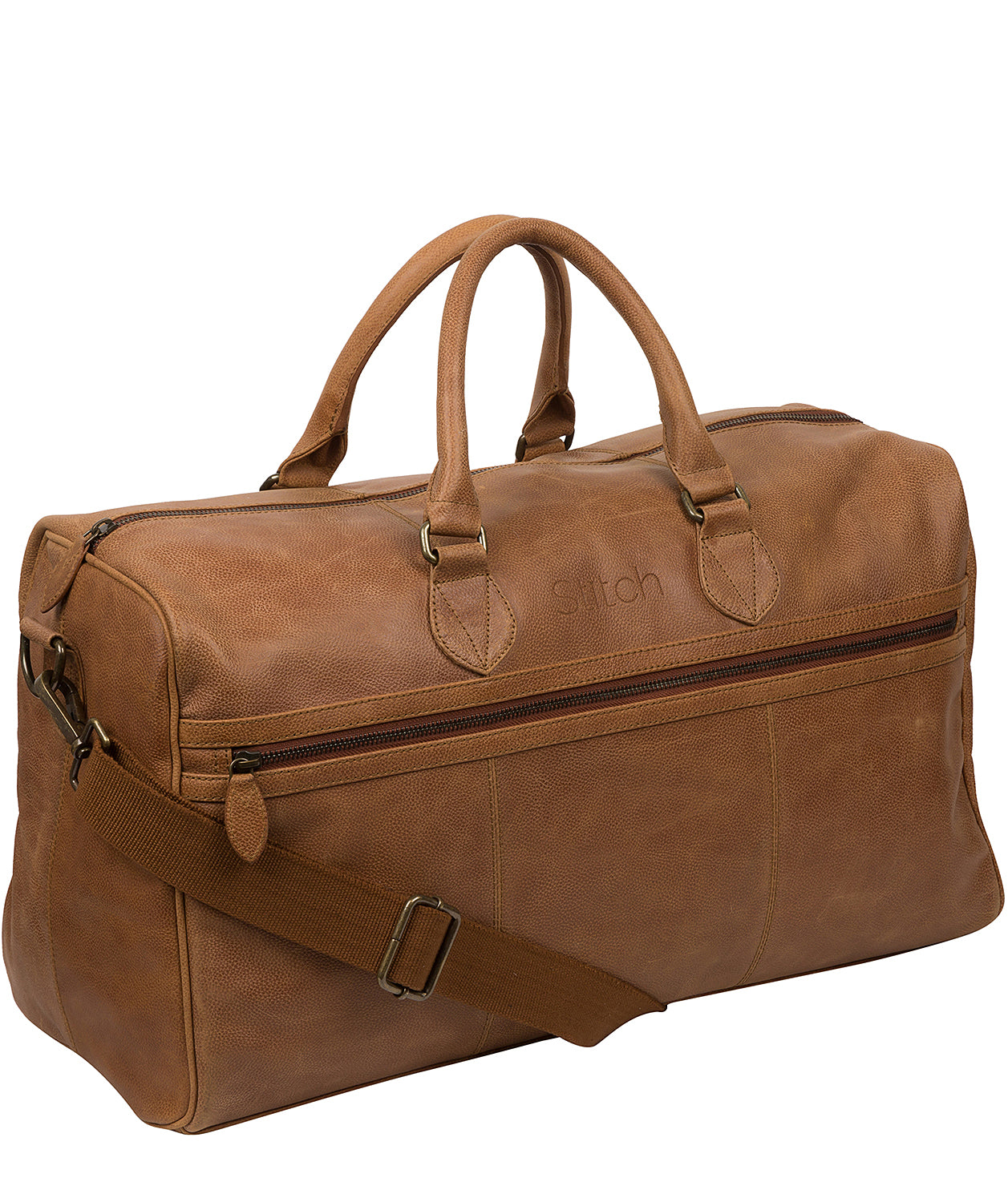 'Aviator' Pecan Leather Holdall