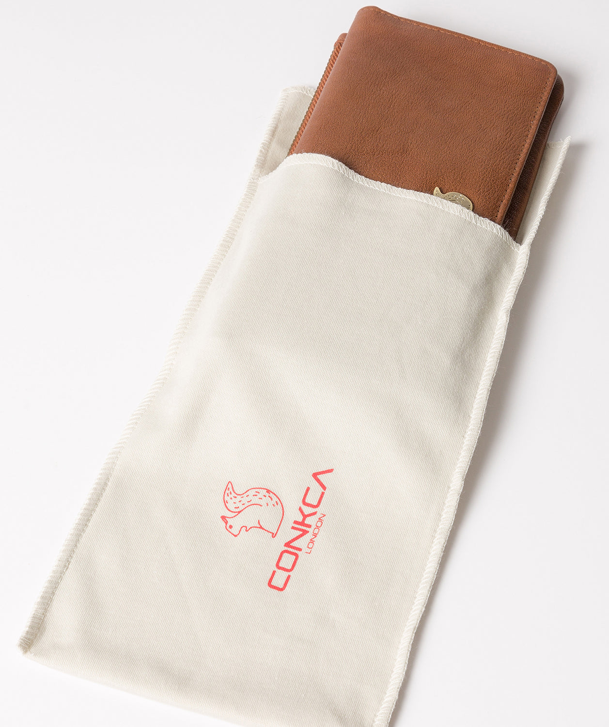 'Dotty' Tan Leather Purse image 5