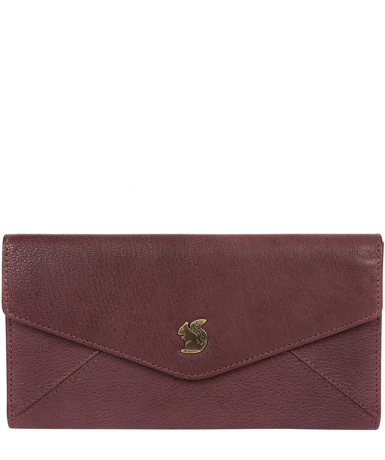 'Fion' Plum Leather Tri-Fold Purse image 1