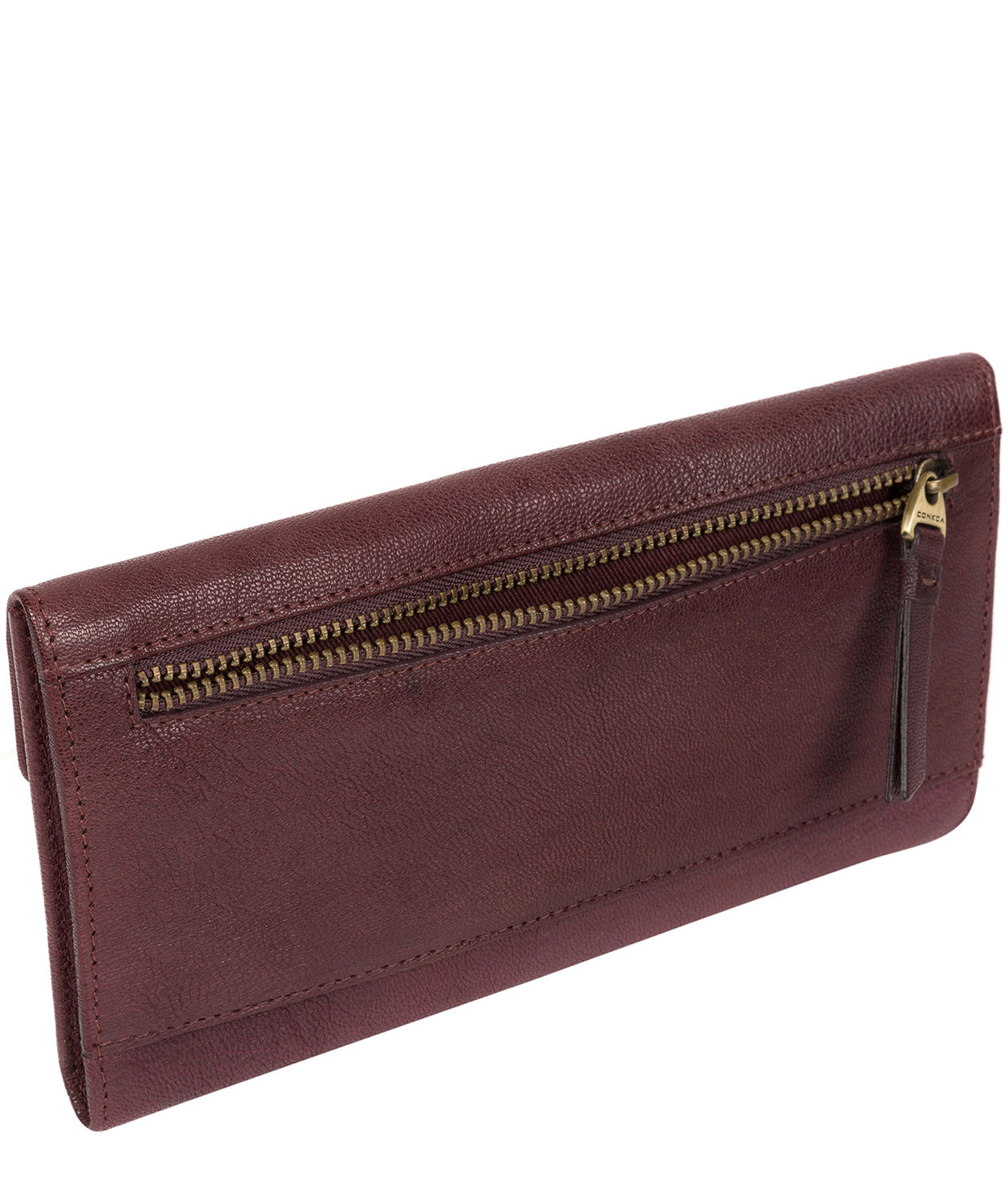'Fion' Plum Leather Tri-Fold Purse image 3
