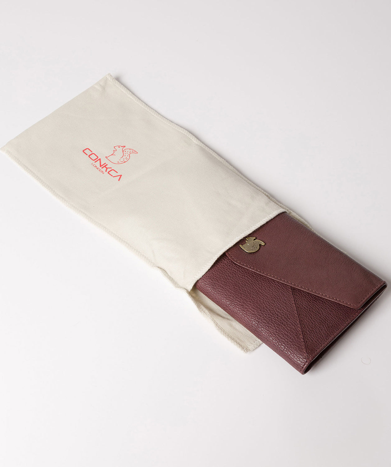 'Fion' Plum Leather Tri-Fold Purse image 5