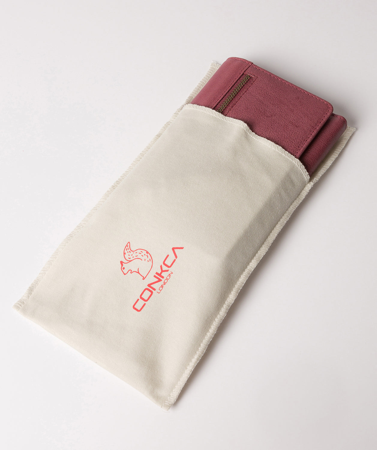 'Ling' Orchid Leather Purse