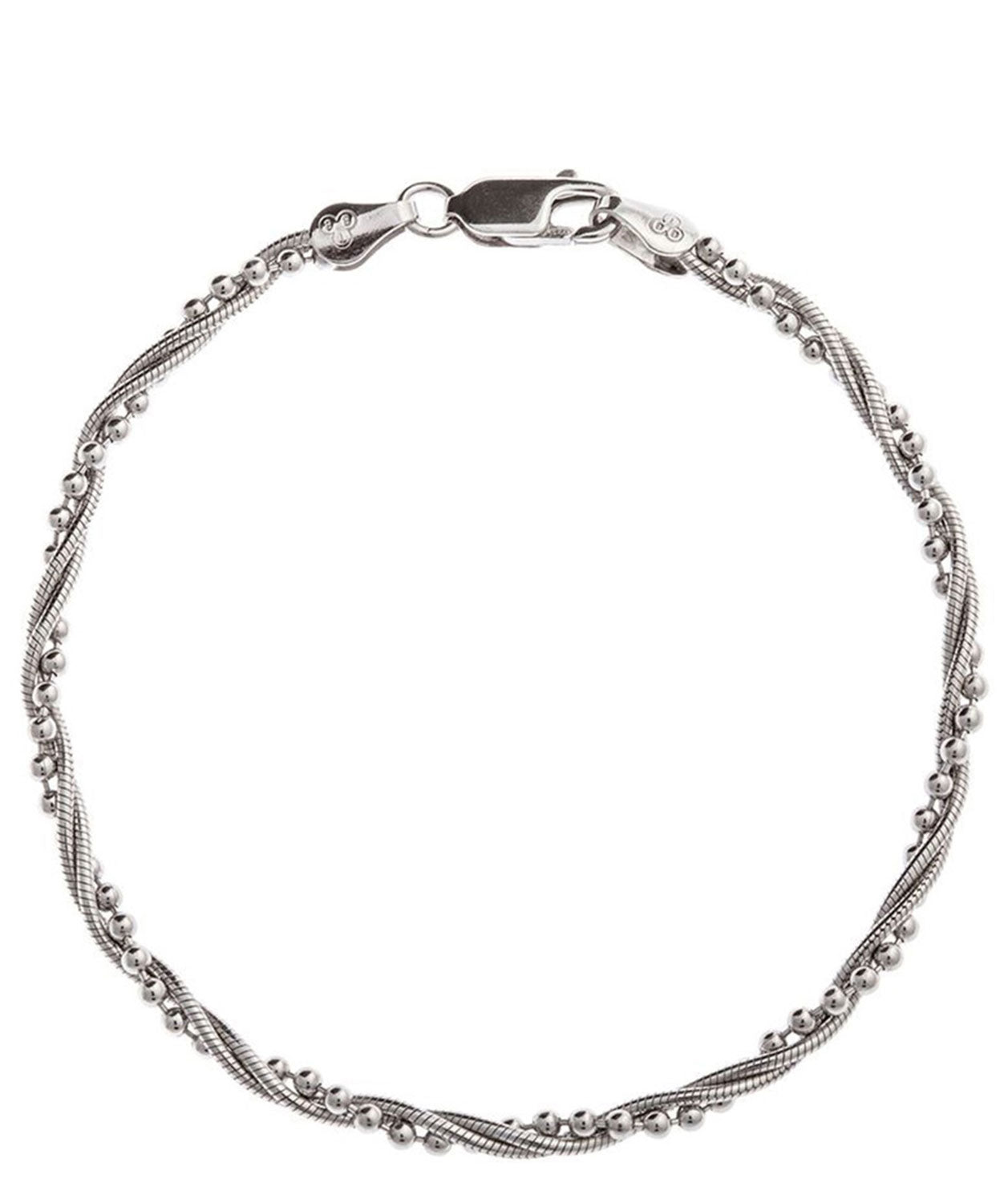Gift Packaged 'Haylee' Rhodium & Sterling Silver Bracelet