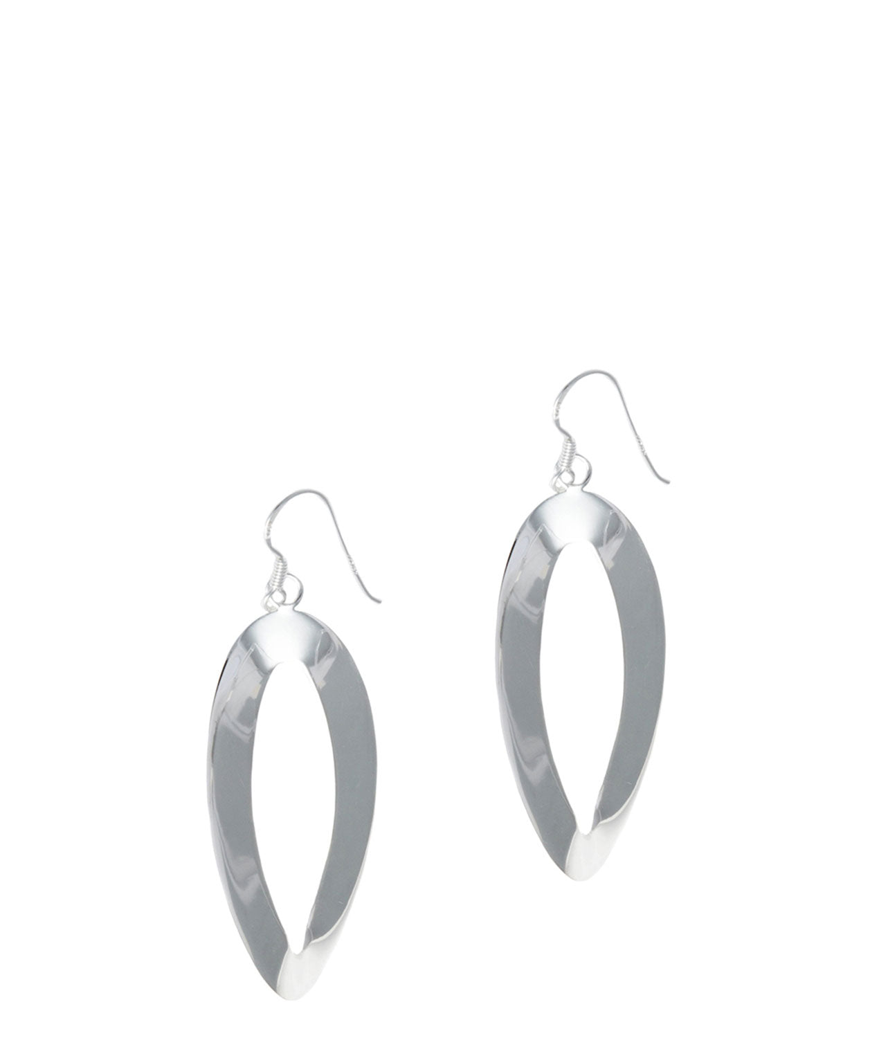Gift Packaged 'Ruthie' Sterling Silver Oval Earrings