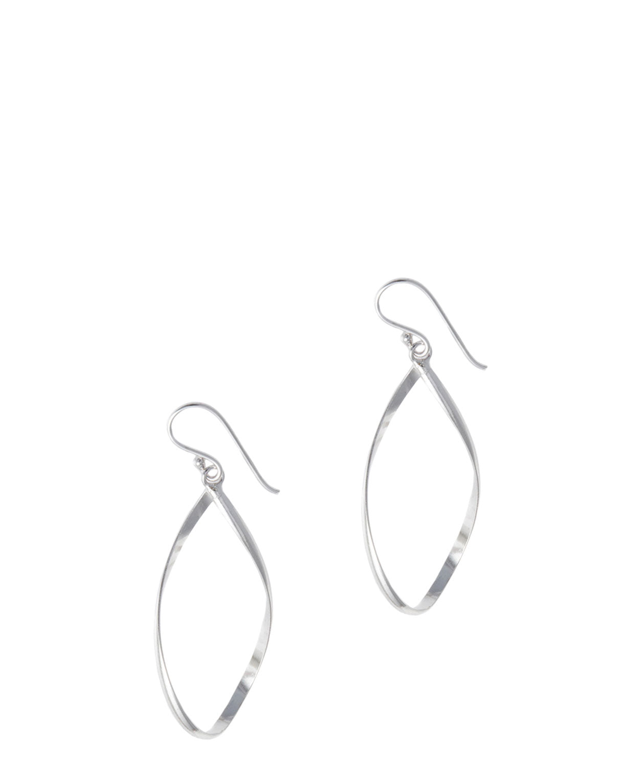 Gift Packaged 'Daniela' Rhodium Plated Teardrop Earrings