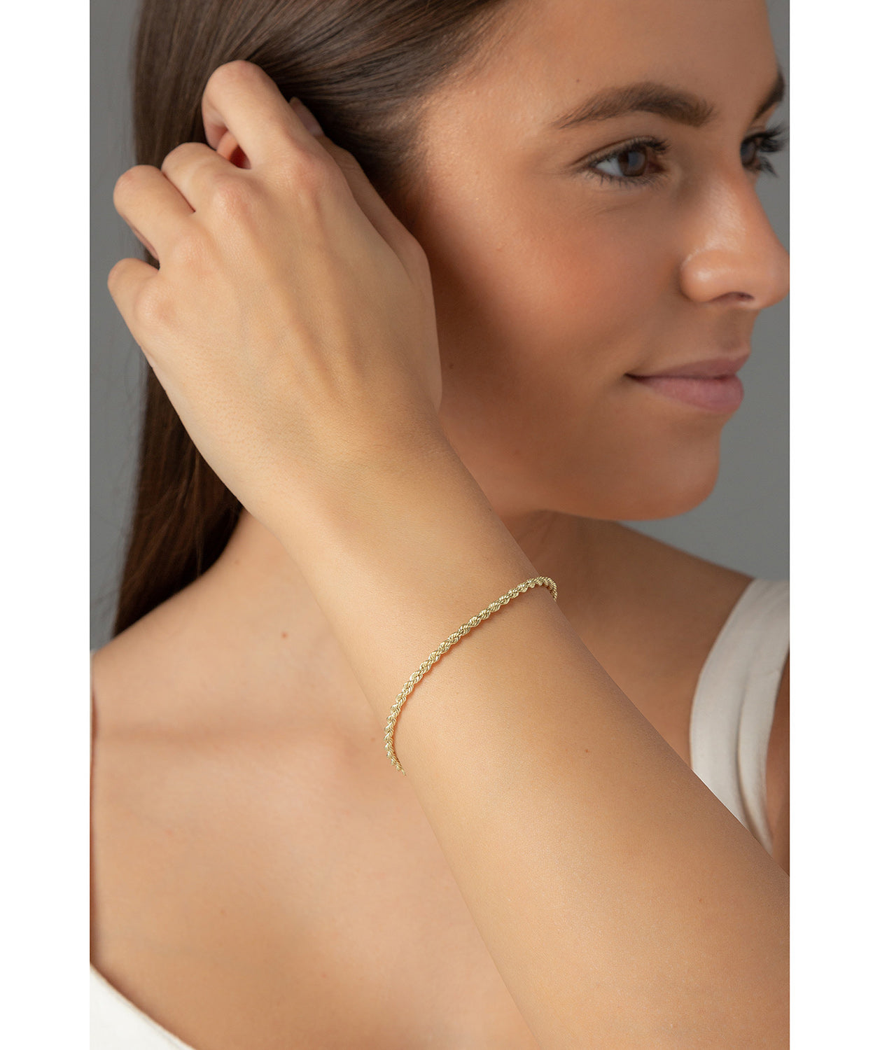 Gift Packaged 'Sanura' 9ct Yellow Gold Rope Bracelet