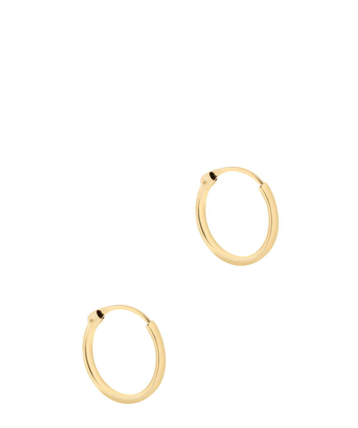Gift Packaged 'Solange' 9ct Gold Lightweight Hoop Earrings