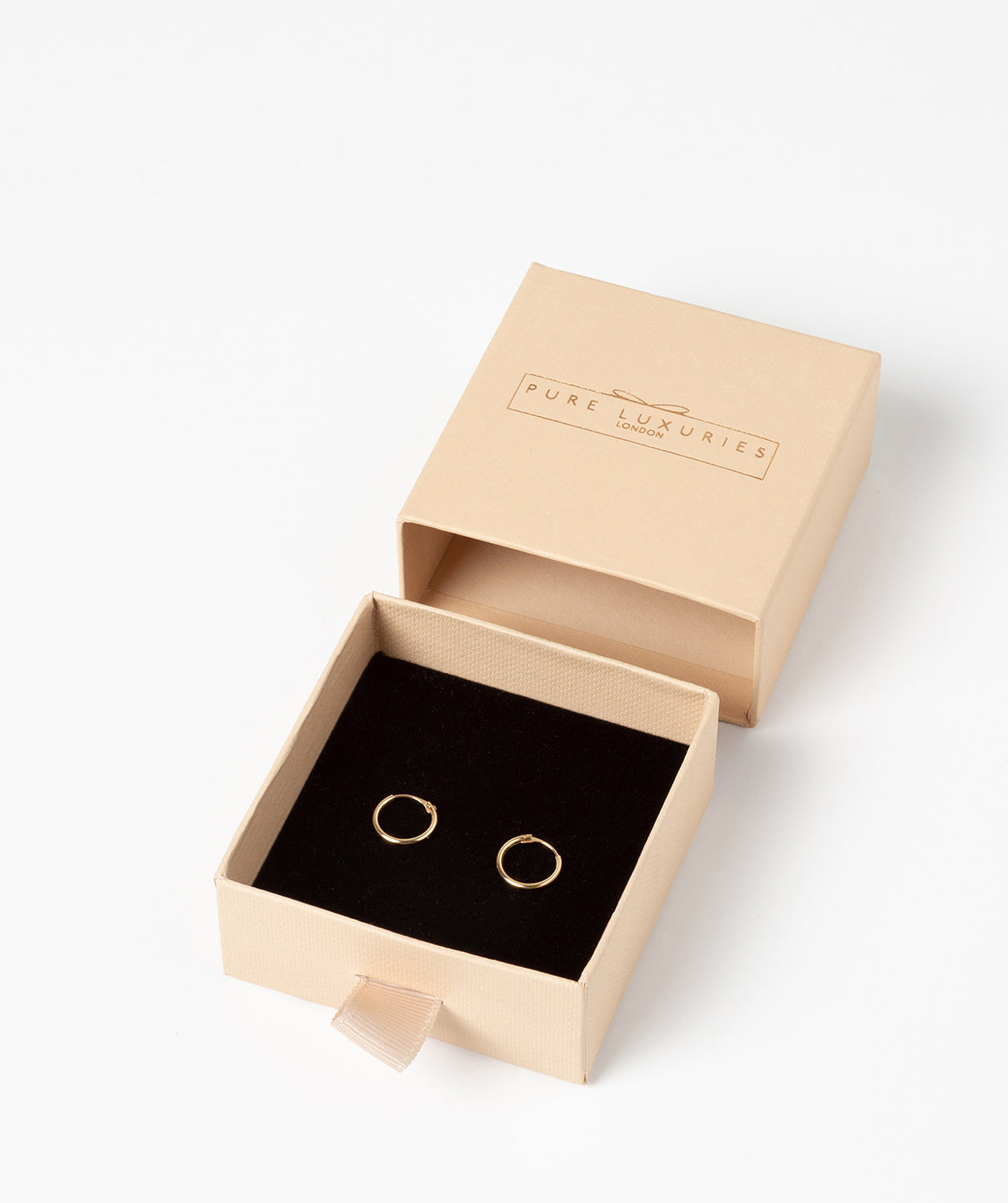 'Solange' 9ct Gold Lightweight Hoop Earrings image 3