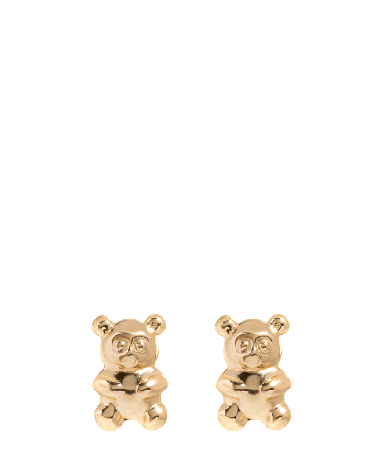 'Leora' 9-Carat Yellow Gold Teddy Bear Earrings image 1