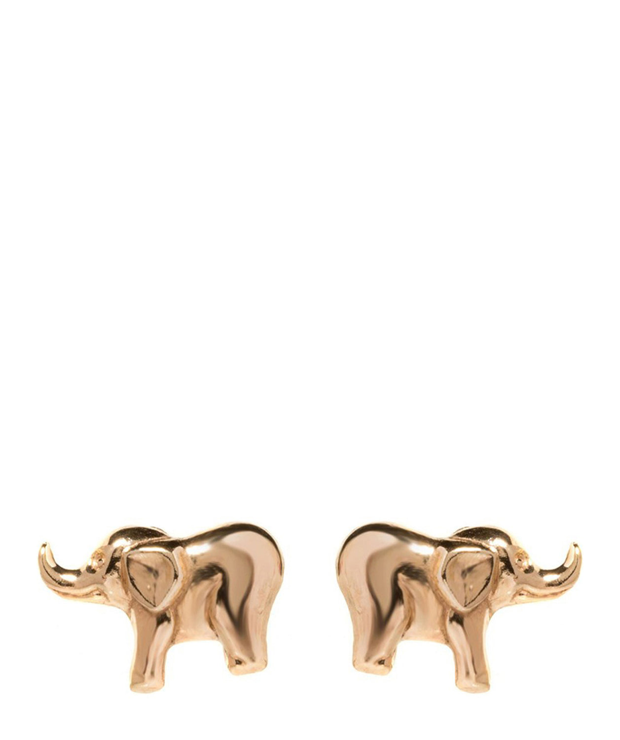 'Sanaz' 9-Carat Yellow Gold Elephant Stud Earrings image 1