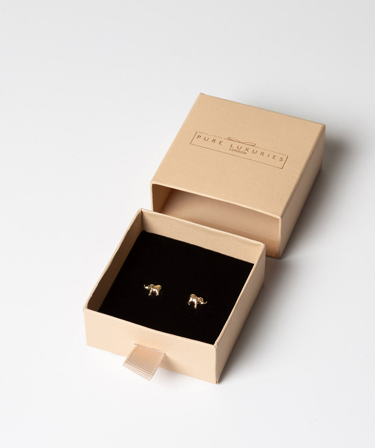 'Sanaz' 9-Carat Yellow Gold Elephant Stud Earrings image 3