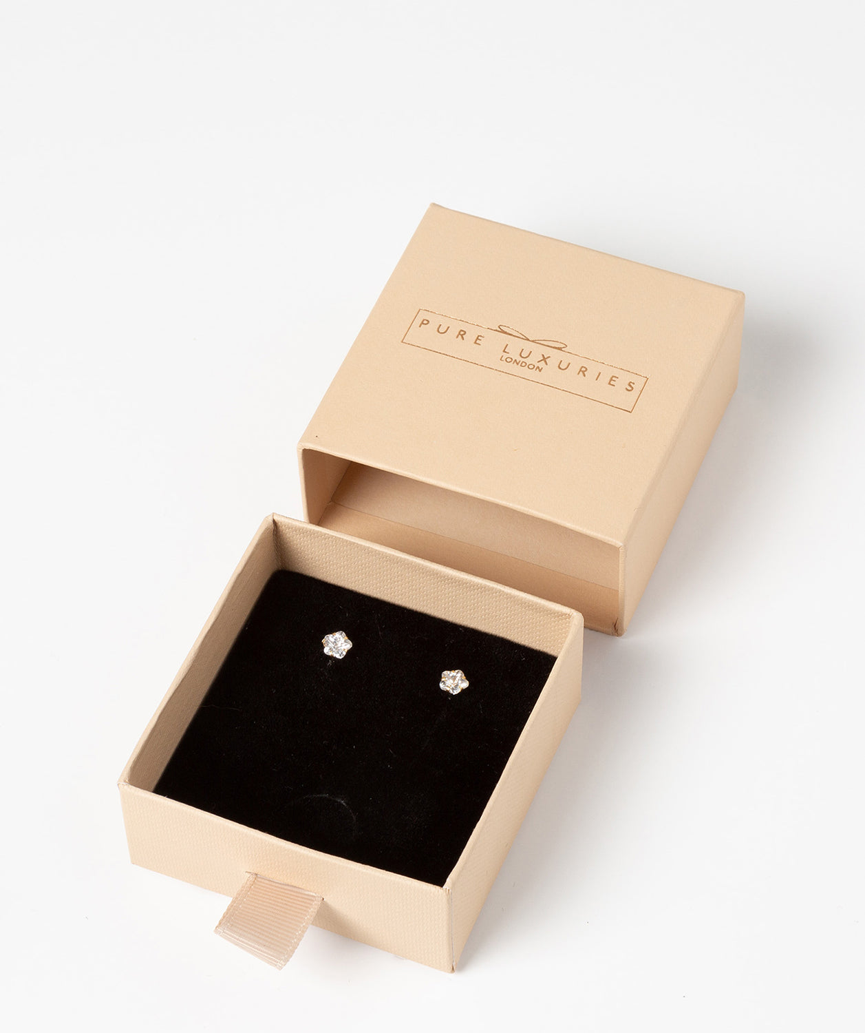 'Rubi' 9ct Gold Cubic Zirconia Flower Stud Earrings image 3