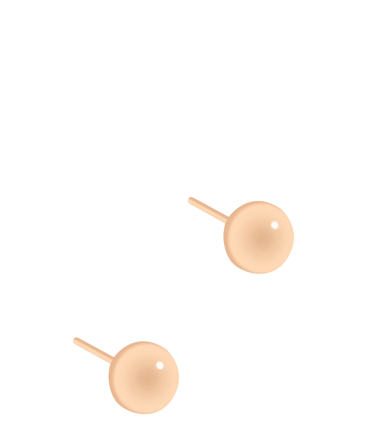 'Ginata' 9ct Rose Gold Polished Ball Stud Earrings image 1
