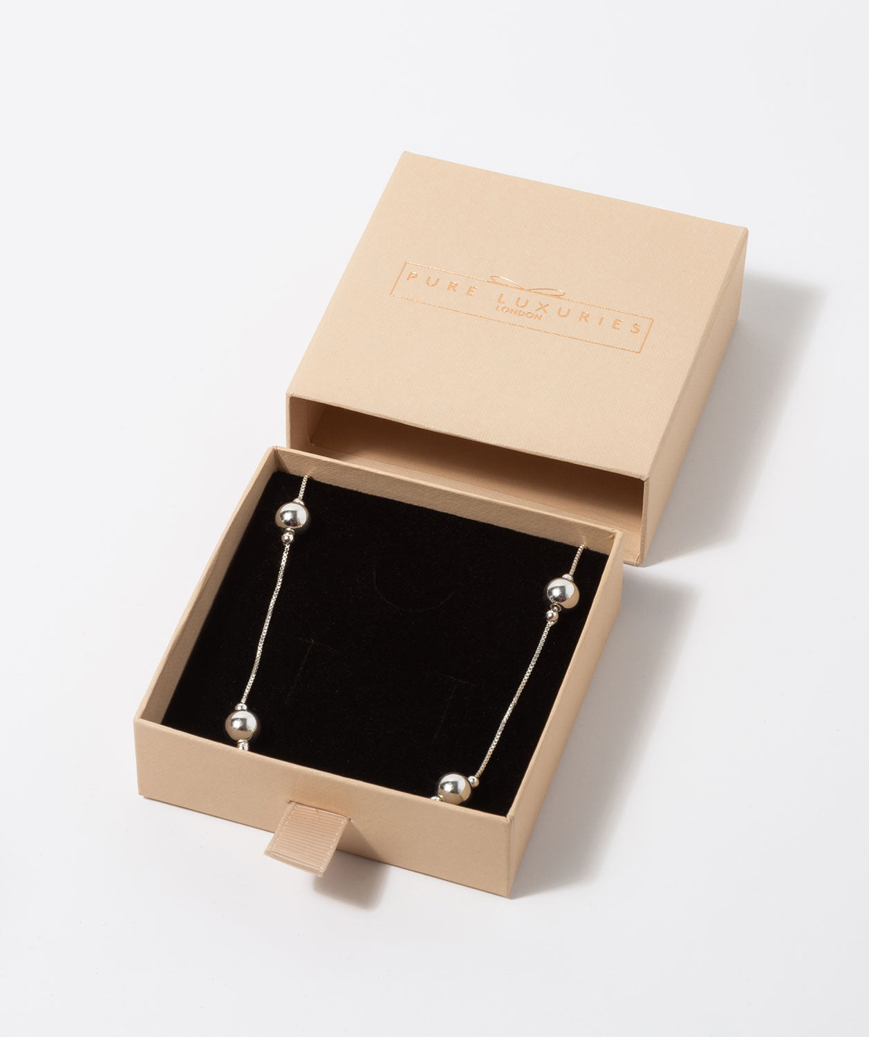 Gift Packaged 'Thalia' Sterling Silver Ball Chain Necklace