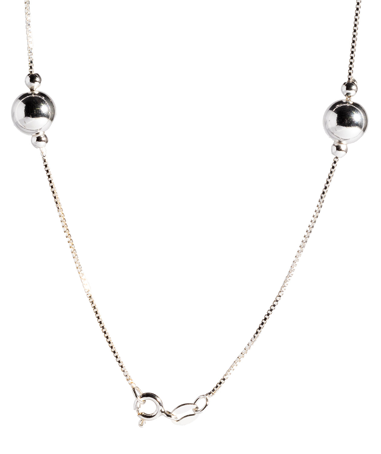 Gift Packaged 'Thalia' Sterling Silver Ball Chain Necklace