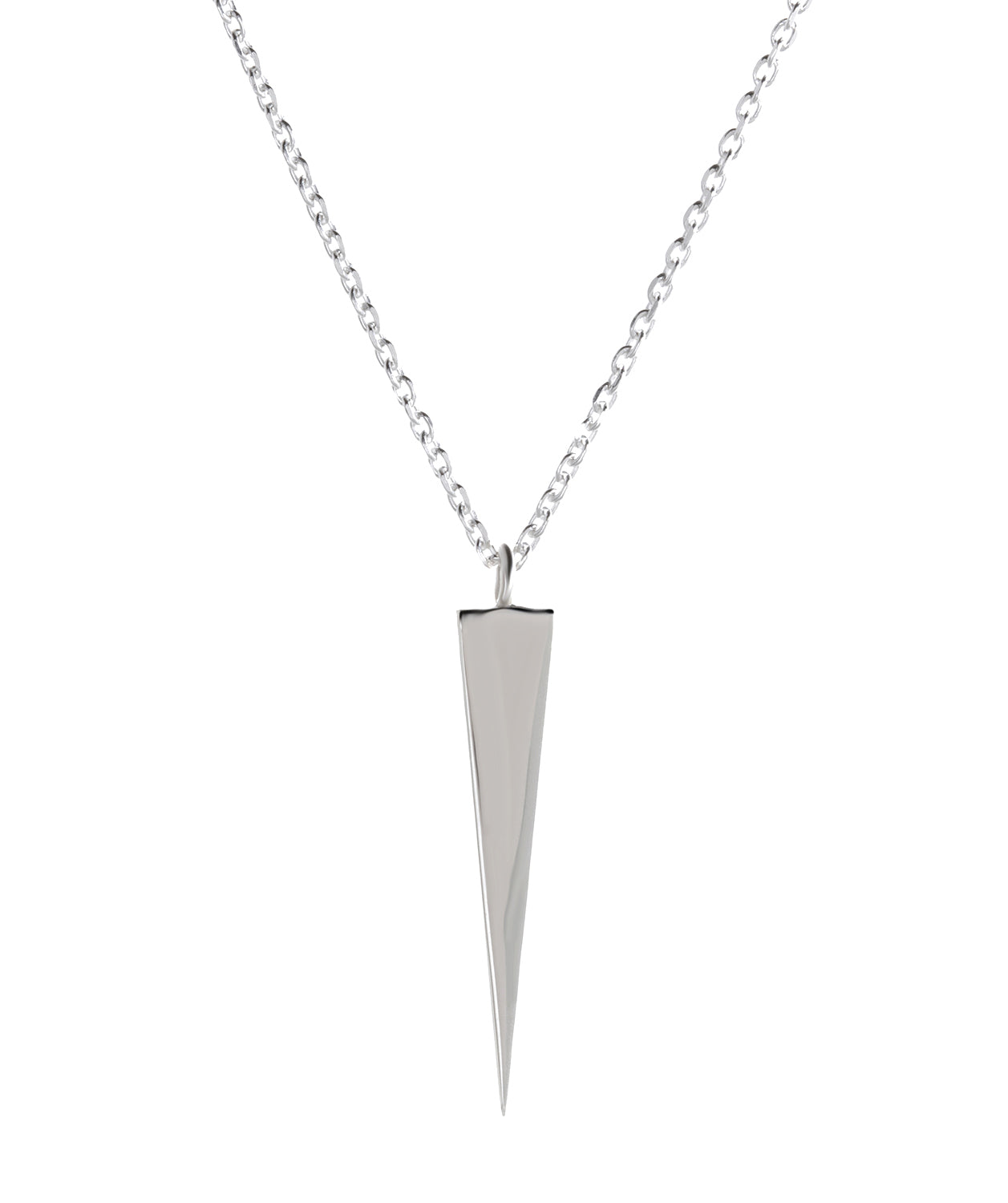 Gift Packaged 'Ynes' Sterling Silver Triangle Drop Necklace