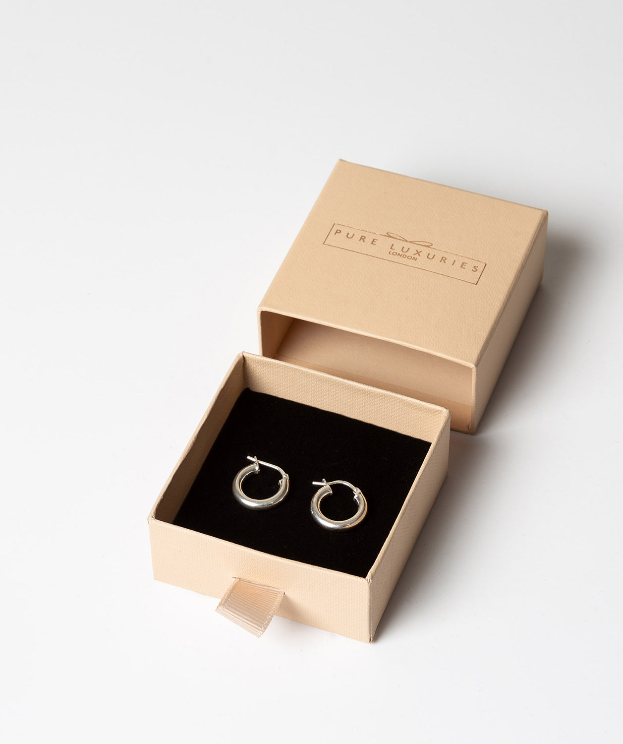 'Sarita' Sterling Silver Hooped Earrings Pure Luxuries London