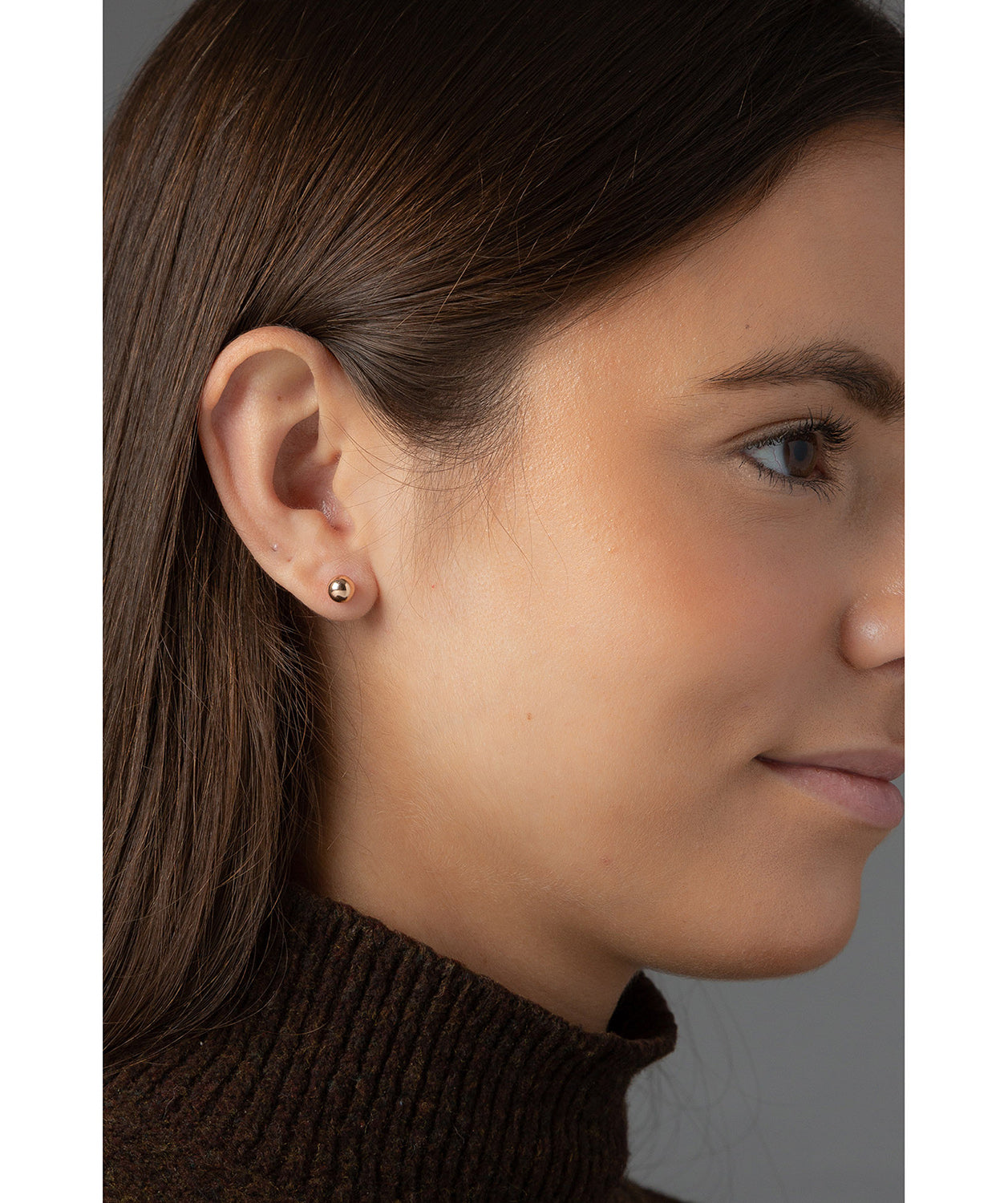 'Jimena' Sterling Silver Rose Gold Plated Sphere Earrings
image 2