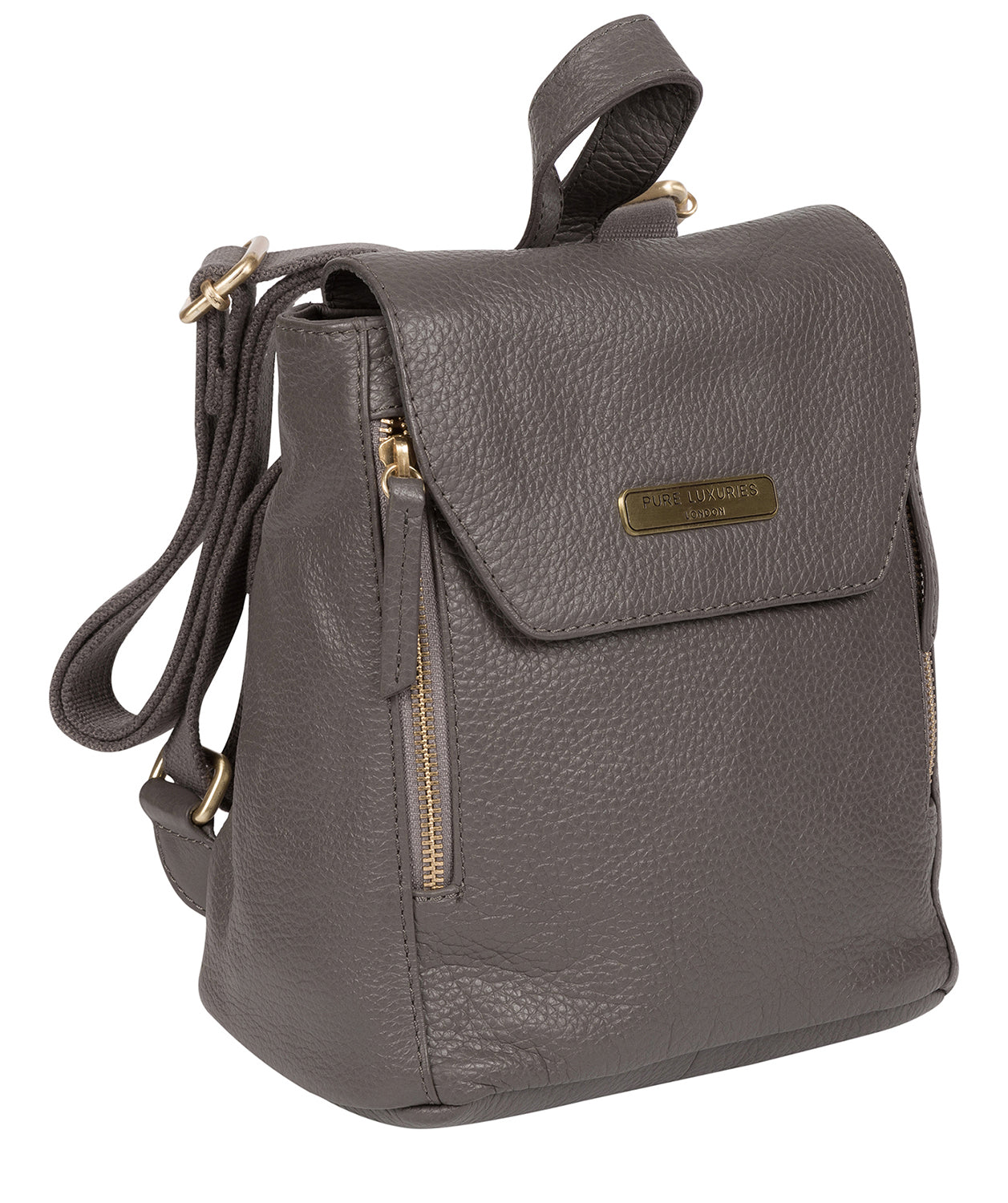 'Barnard' Grey Leather Backpack