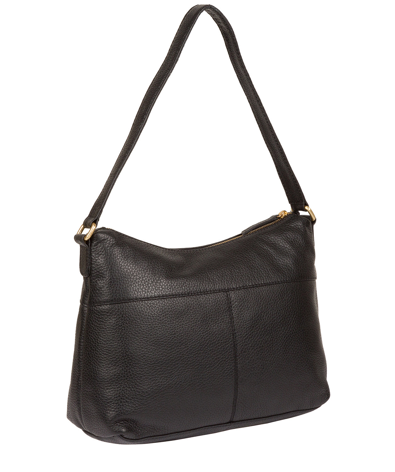 'Wells' Black Leather Shoulder Bag image 8