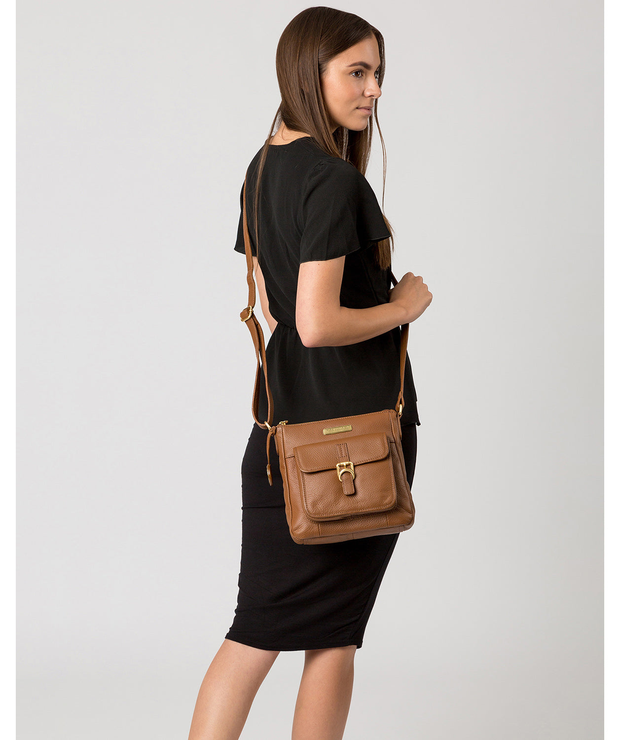 'Bembridge' Tan Leather Cross Body Bag image 2