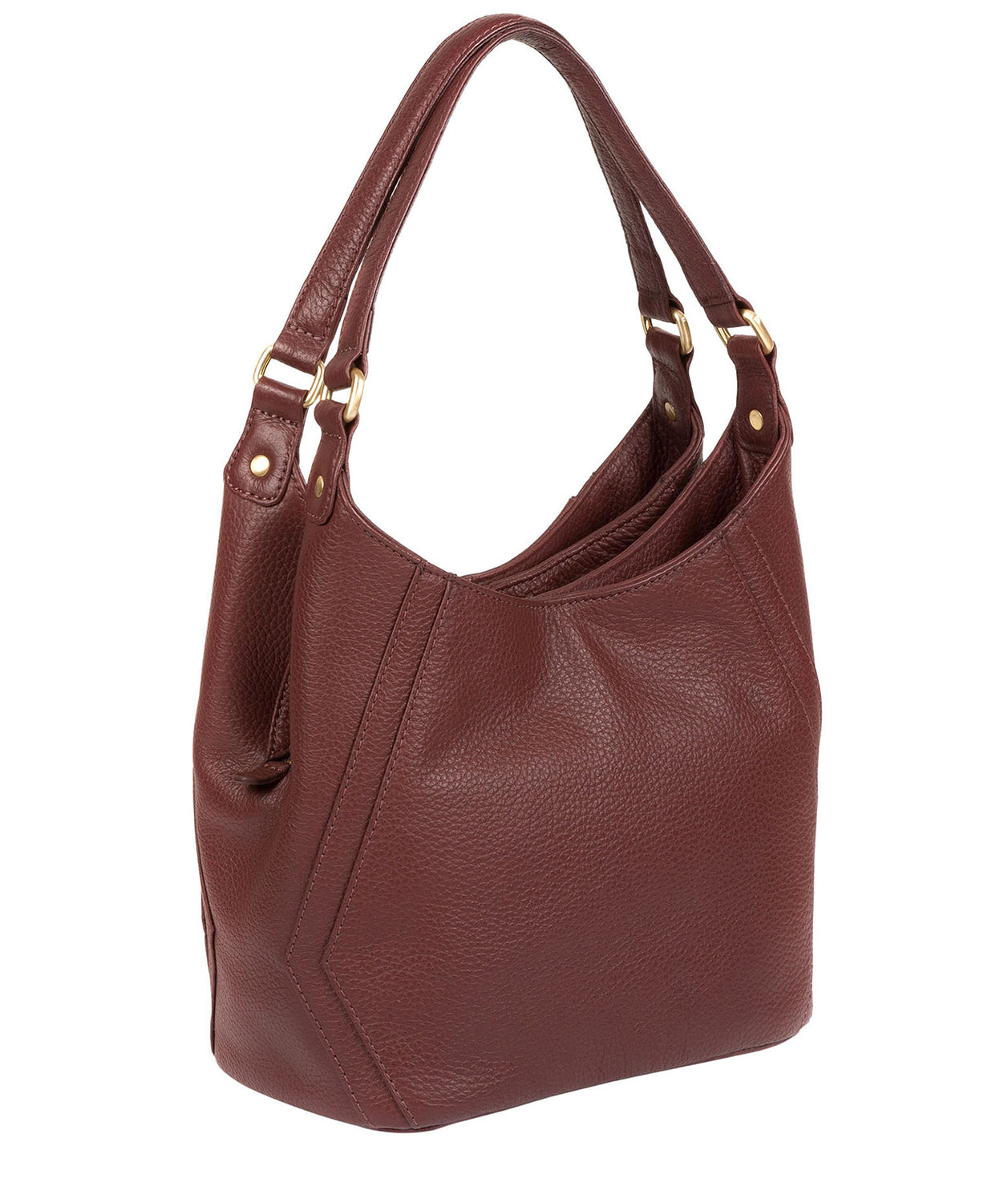 'Somerby' Port Leather Shoulder Bag Pure Luxuries London