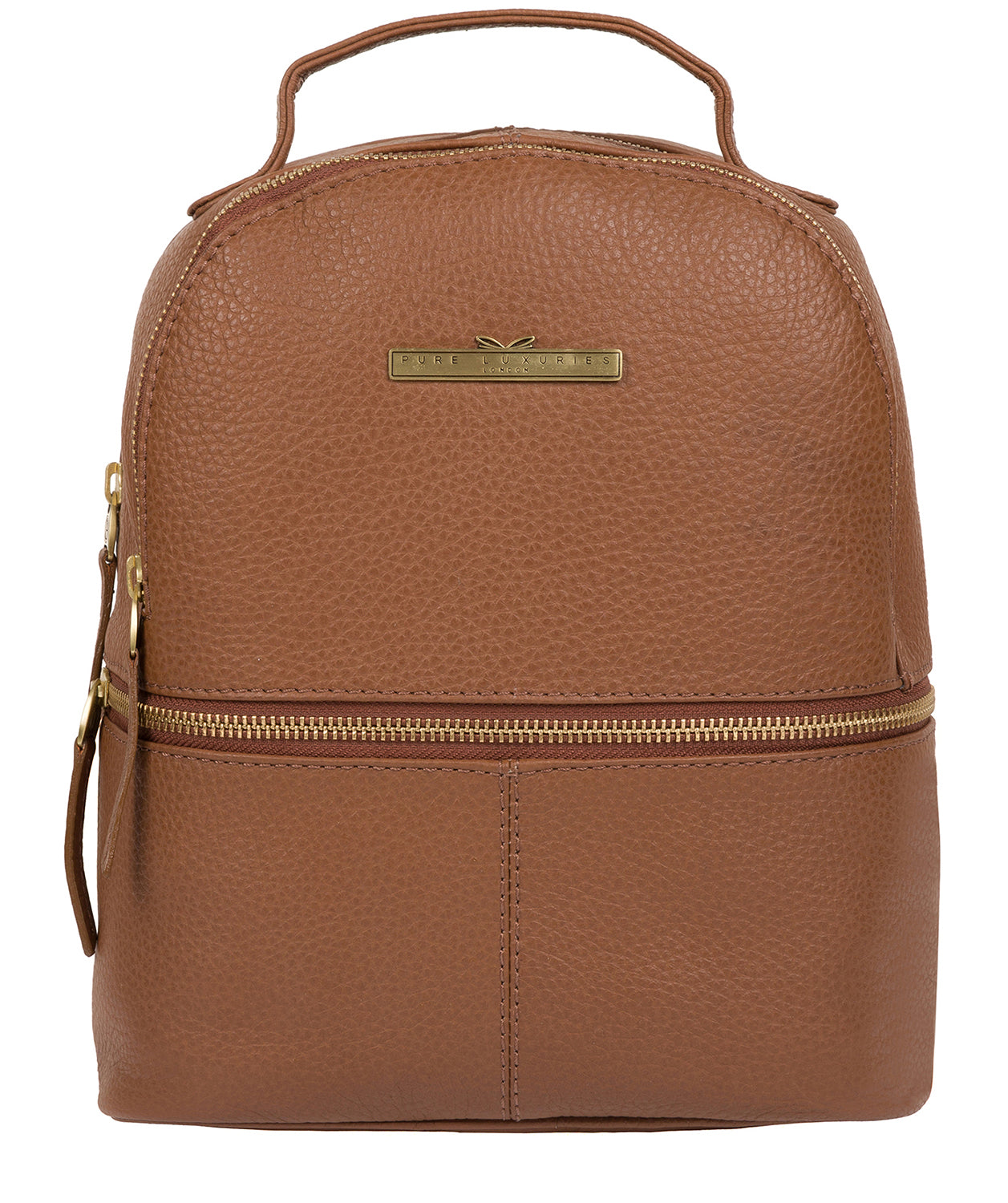 'Gloria' Tan Leather Backpack Pure Luxuries London