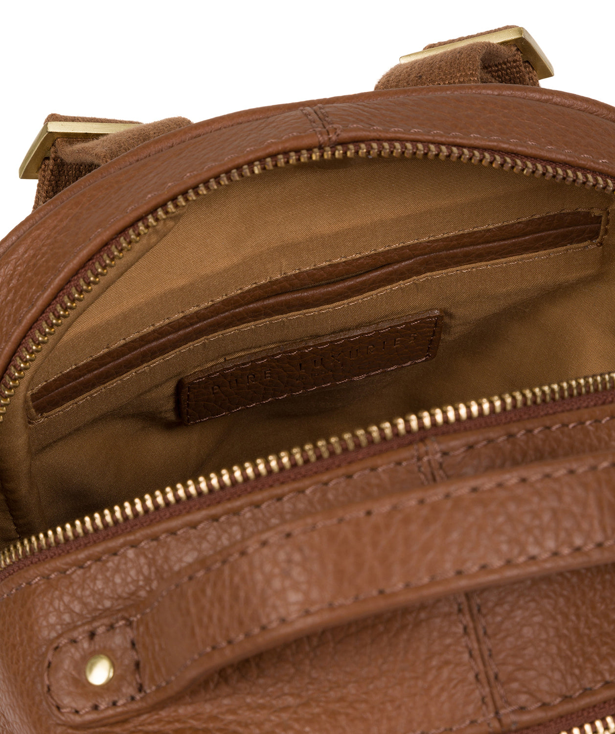 'Gloria' Tan Leather Backpack Pure Luxuries London