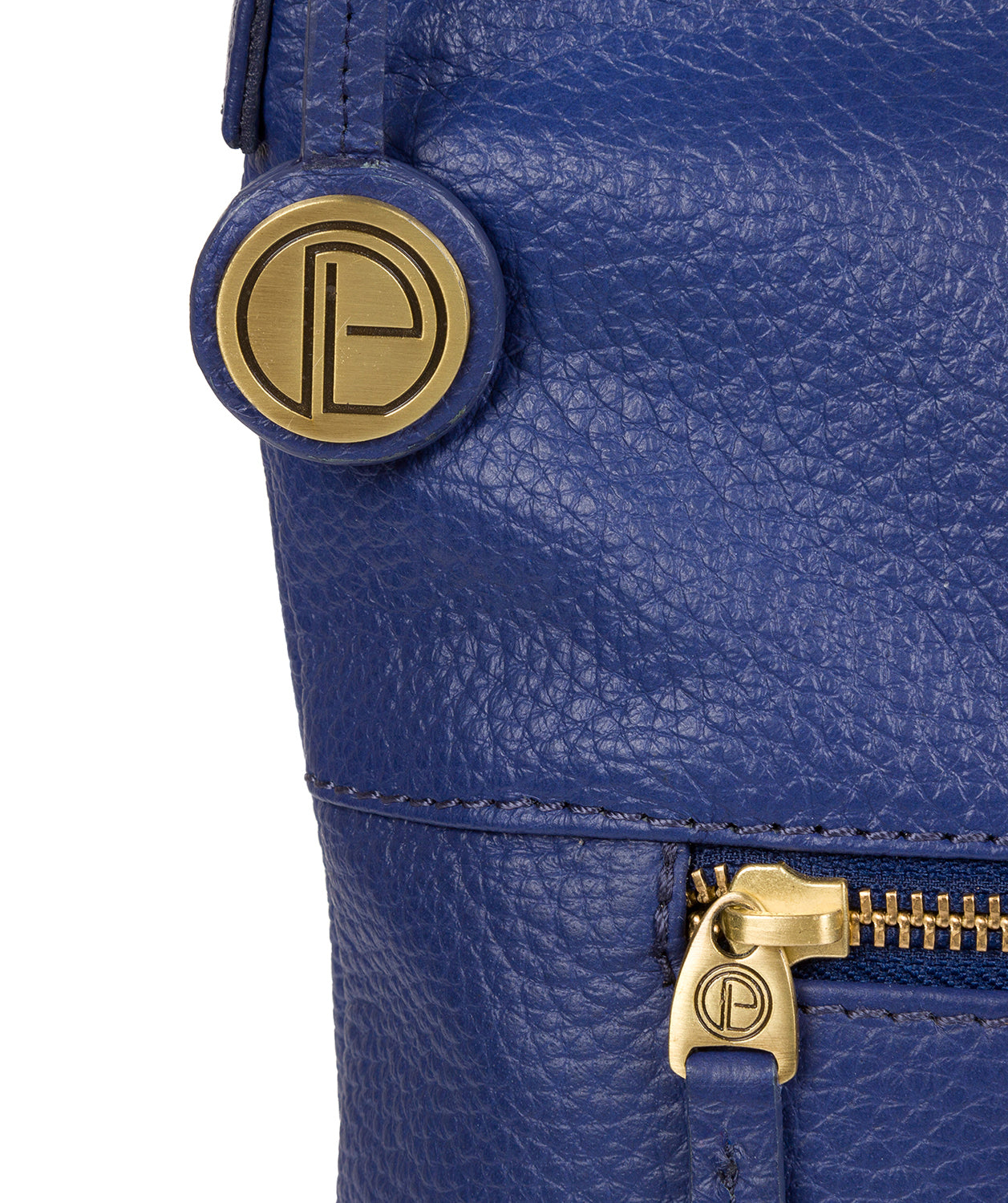'Barbara' French Navy Leather Shoulder Bag image 4