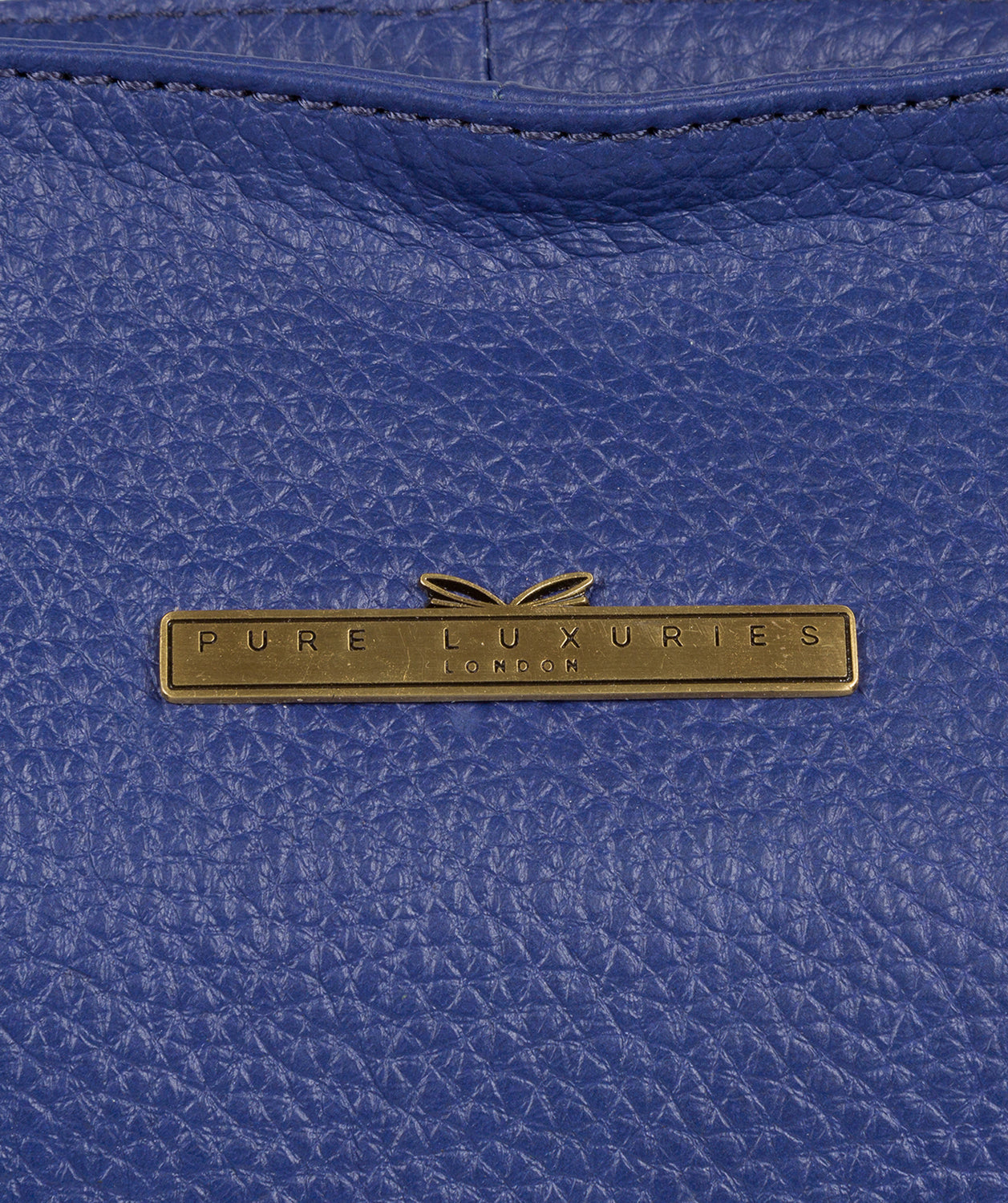 'Barbara' French Navy Leather Shoulder Bag Pure Luxuries London