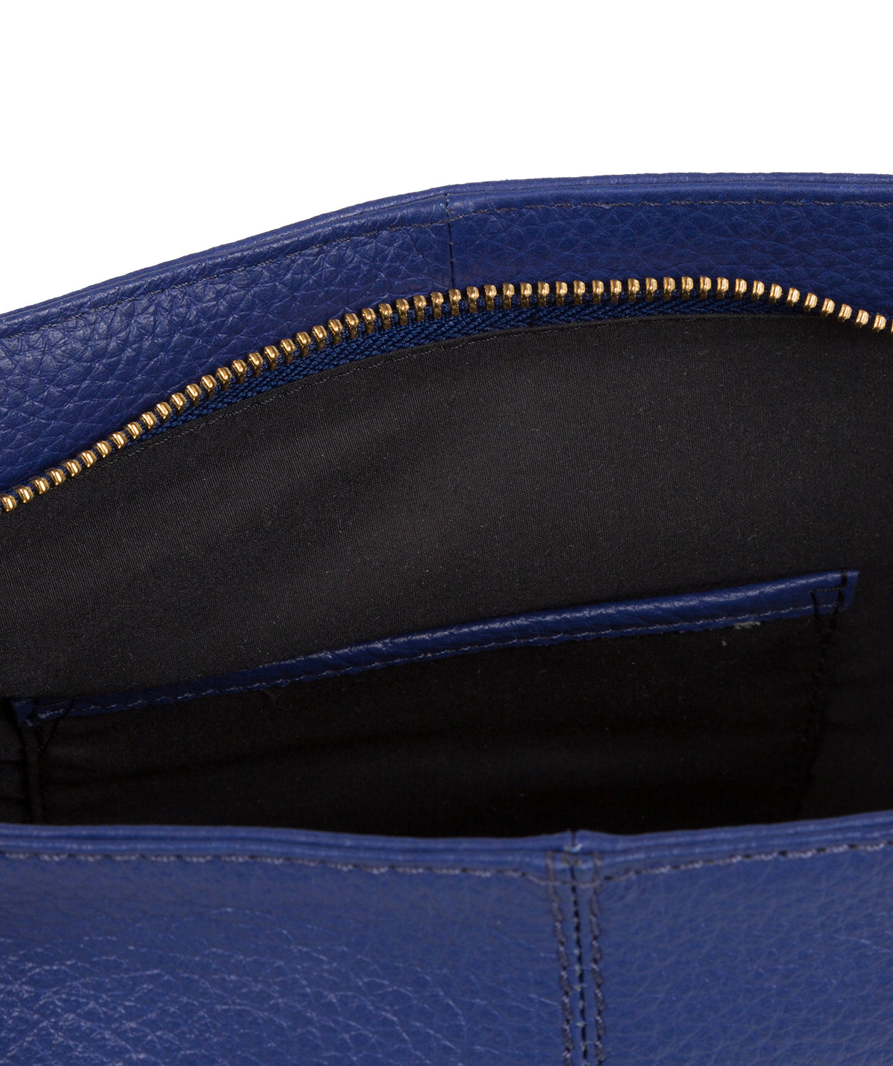 'Barbara' French Navy Leather Shoulder Bag Pure Luxuries London
