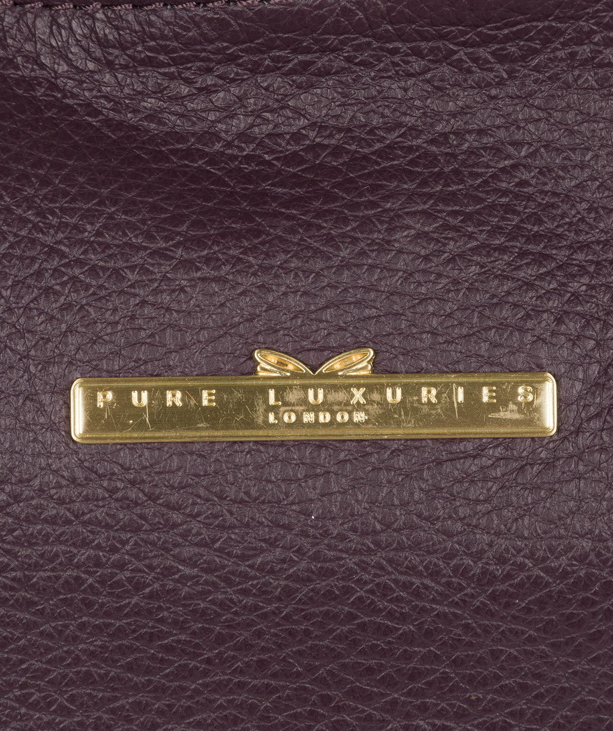 'Barbara' Plum Leather Shoulder Bag image 5