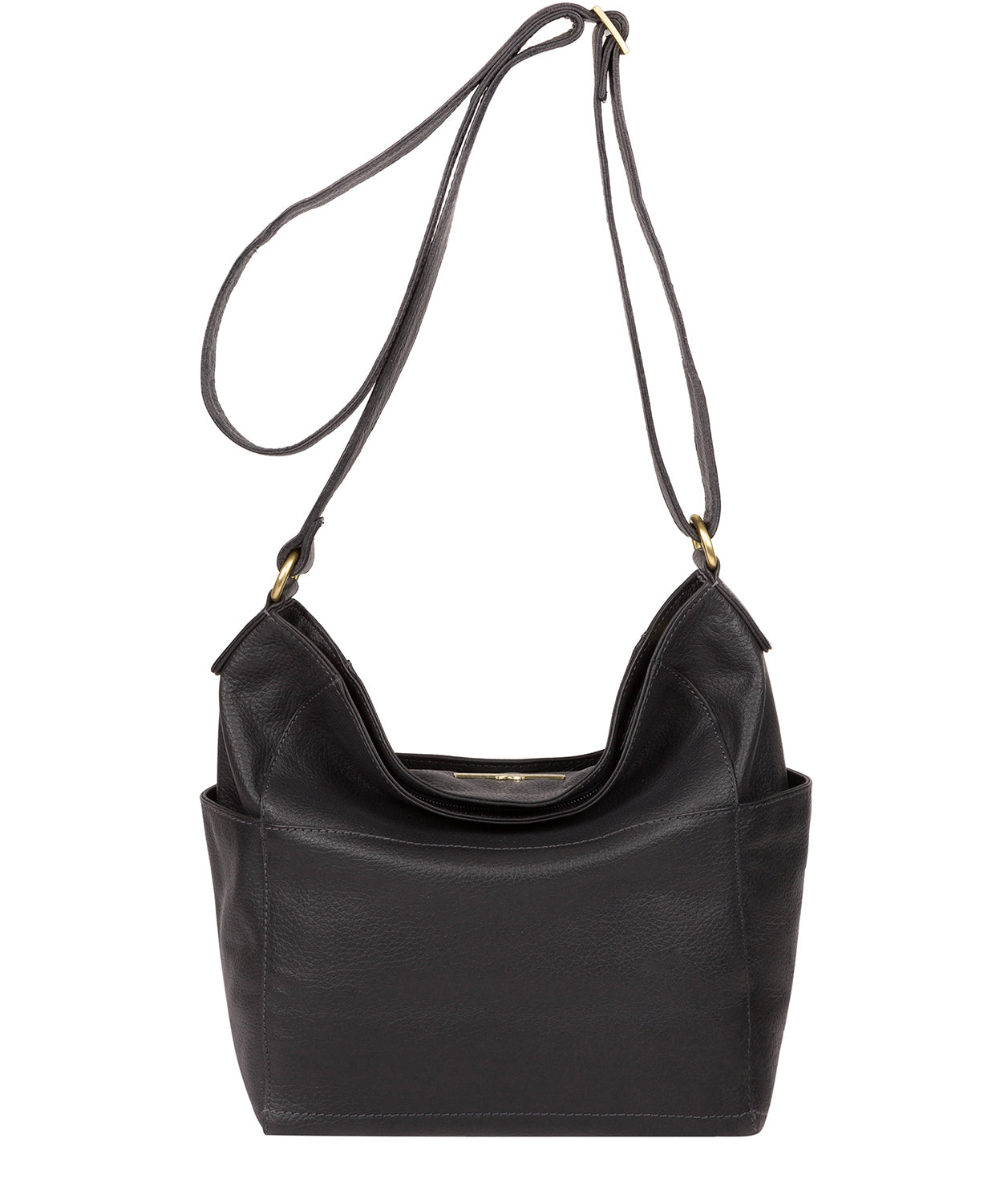 'Dorothea' Midnight Blue Leather Shoulder Bag Pure Luxuries London