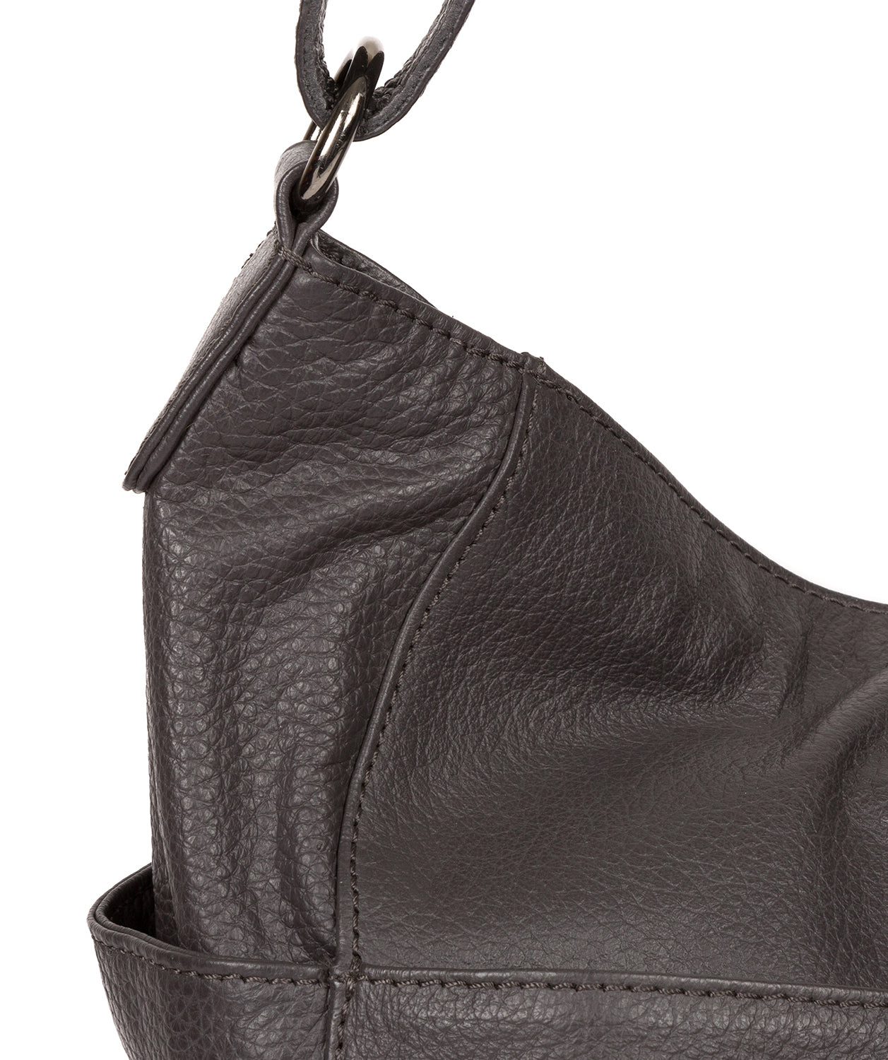 'Dorothea' Slate Leather Shoulder Bag image 7